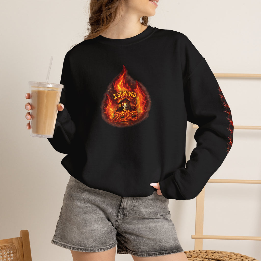I Survived 2020 — WILDFIRES S2:E3: Director's Cut "The California Wildfires" Memorial Unisex Heavy Blend™ Crewneck Sweatshirt