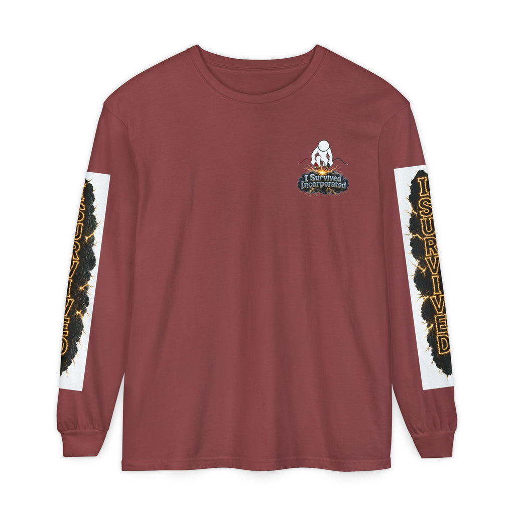 I Survived 2020 — "Please Stand By" Test Pattern Tee Special Edition Summer Premier Unisex Garment-Dyed Long Sleeve T-Shirt