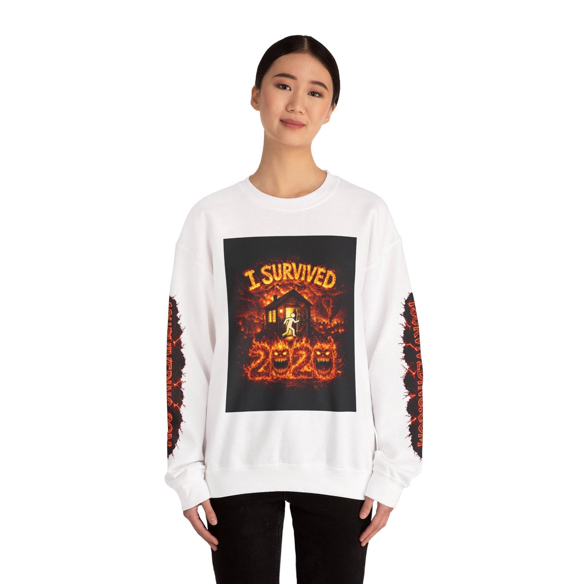 I Survived 2020 — S2:E2 "The Bobcat Fire" | Wildfire Edition Memorial Unisex Heavy Blend™ Crewneck Sweatshirt