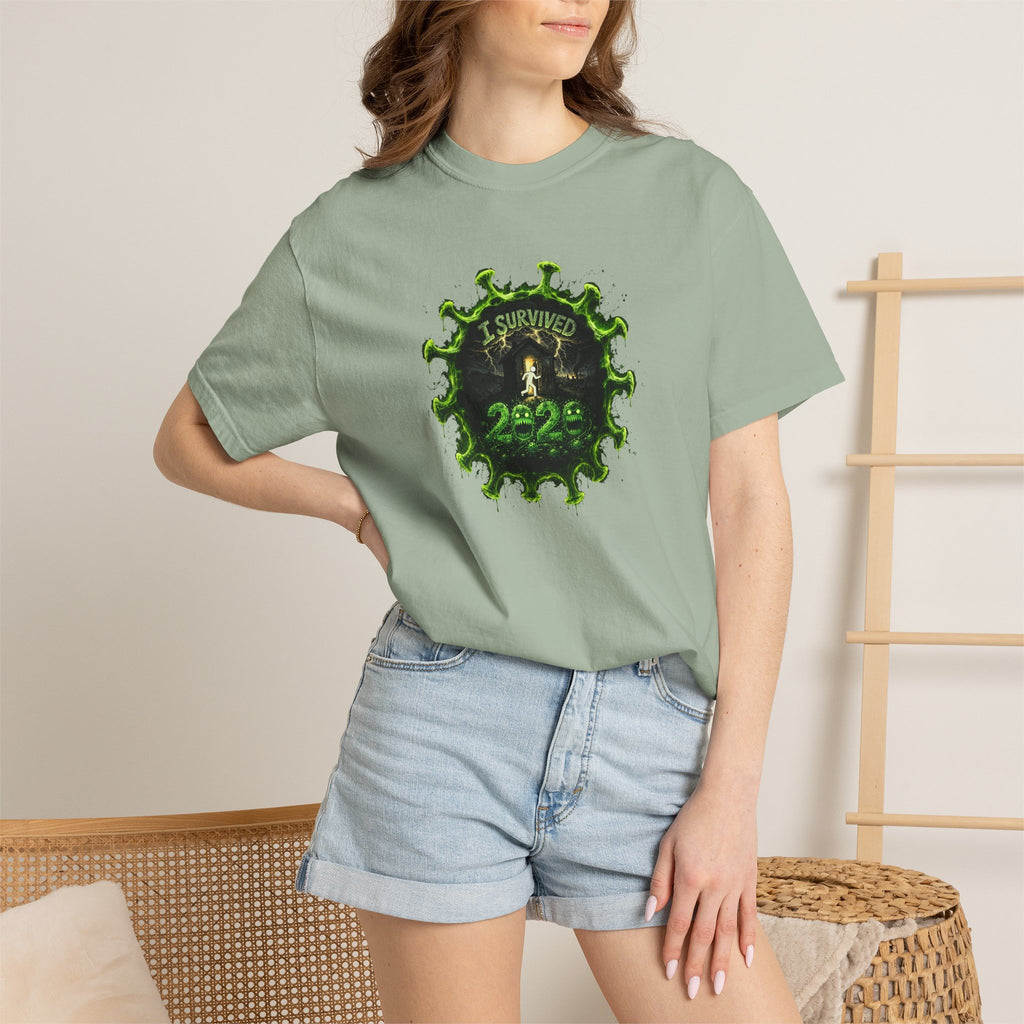 I Survived 2020 — PANDEMIC S1:E4: Director's Cut "Mask Madness" Unisex Garment-Dyed T-shirt