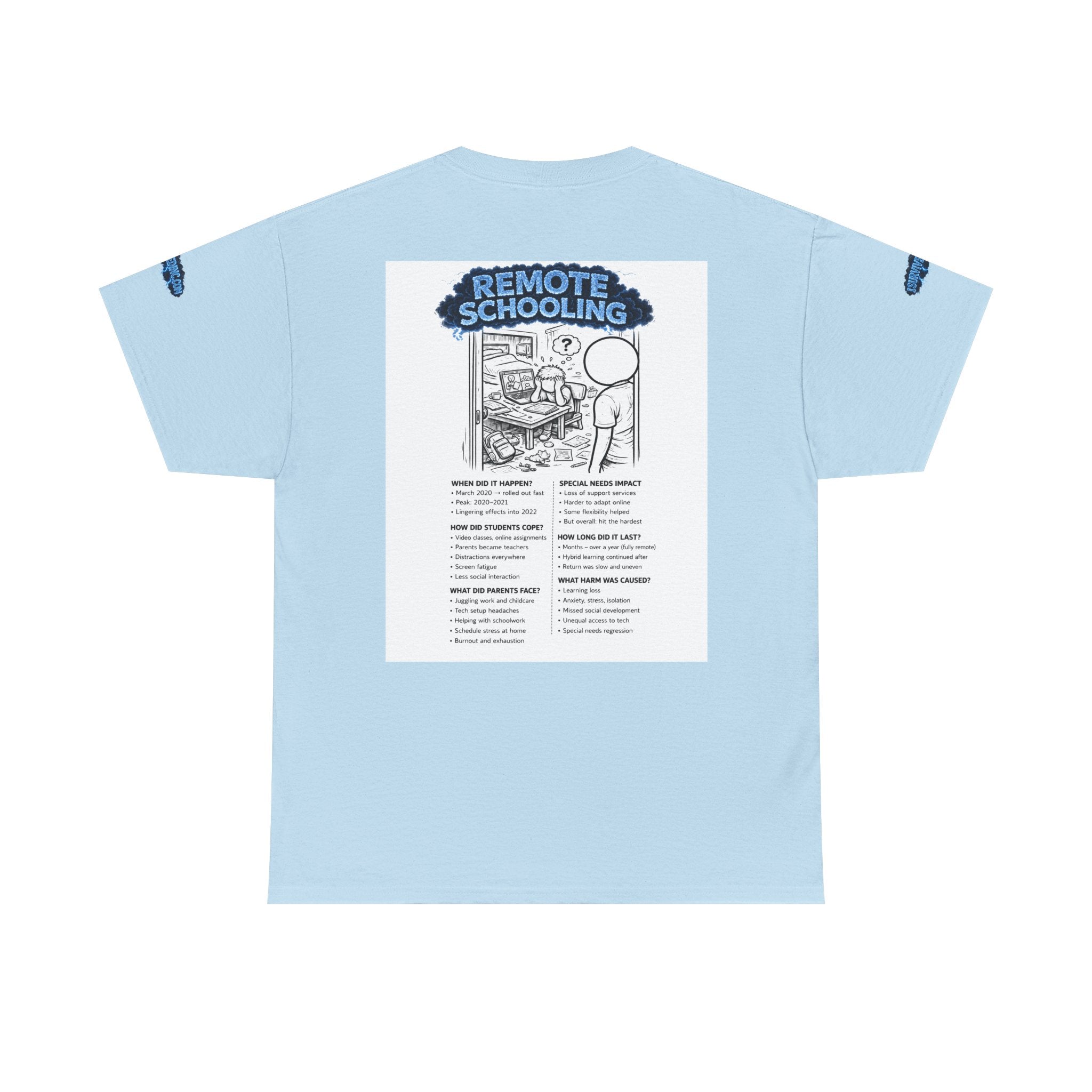 I Survived 2020 — Director's Cut S3:E3 "Remote Schooling" | Lockdown Edition Documentary Unisex Heavy Cotton Tee (SPECIAL EDITION)
