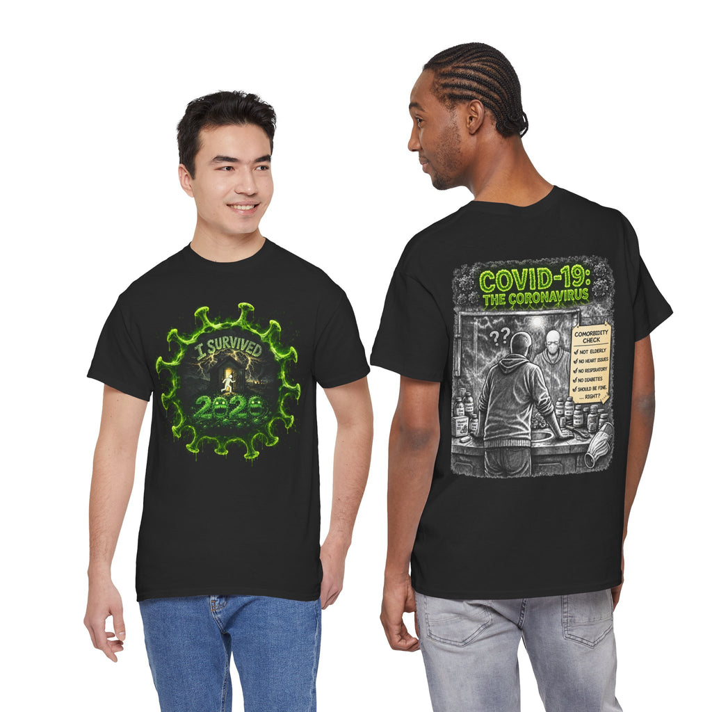 I Survived 2020 — Director's Cut S1:E1 "COVID-19: The Coronavirus" | Pandemic Edition Unisex Heavy Cotton Tee