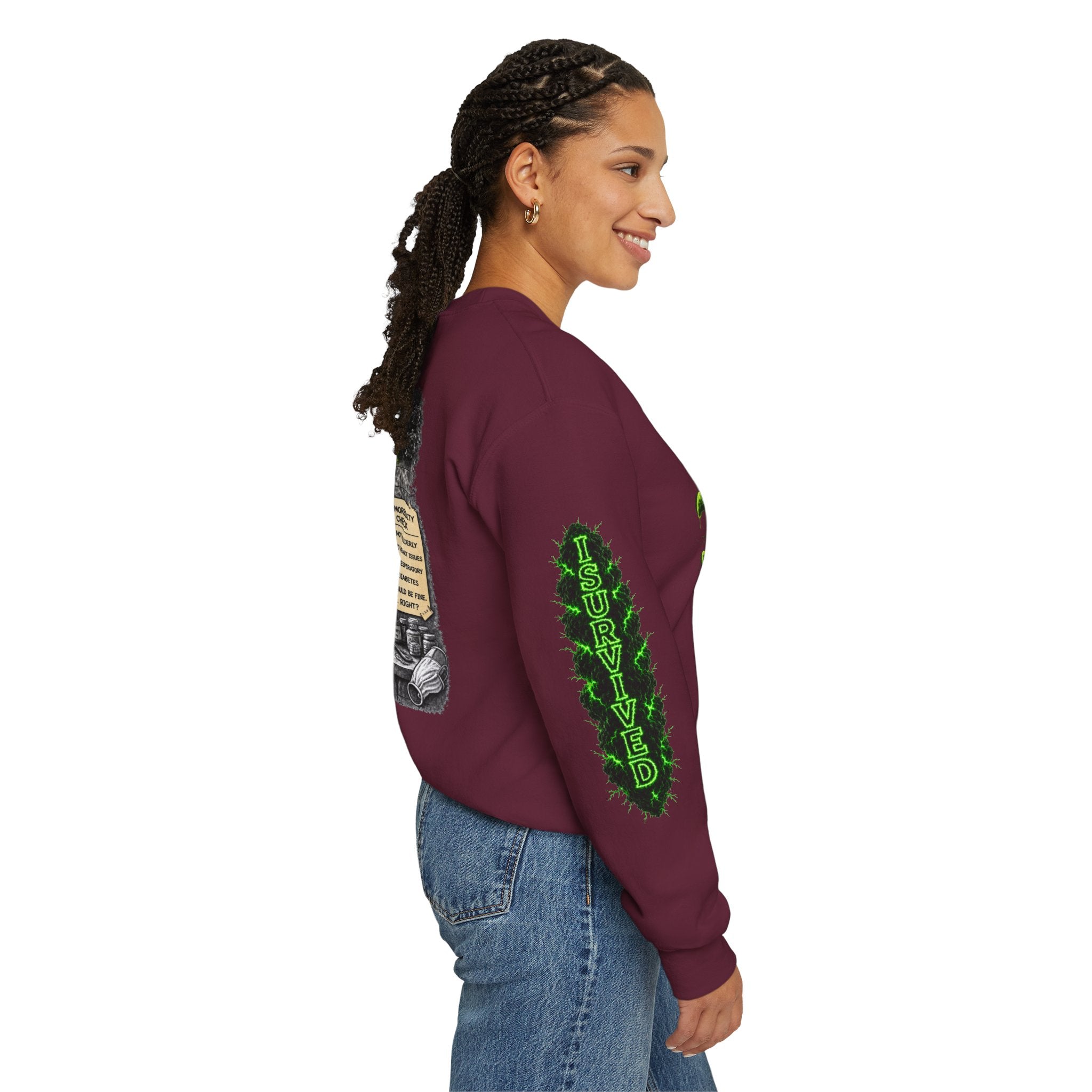 I Survived 2020 — Director's Cut S1:E1 "COVID-19: The Coronavirus" | Pandemic Edition Unisex Heavy Blend™ Crewneck Sweatshirt