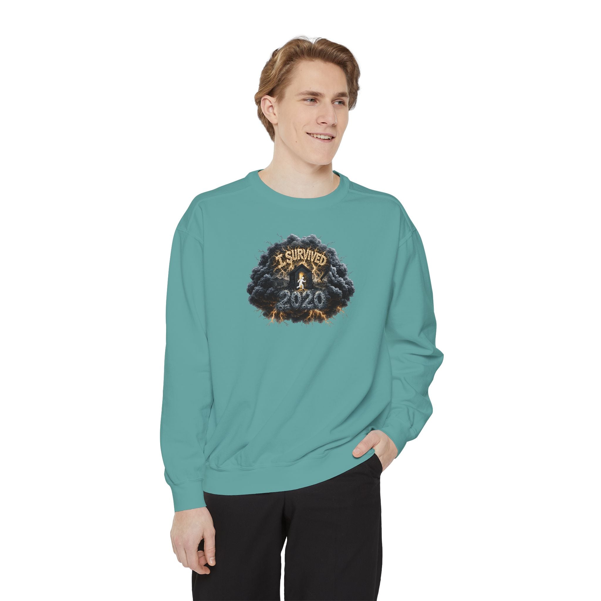 I Survived 2020 — Original PILOT Design: Director's Cut Unisex Garment-Dyed Sweatshirt