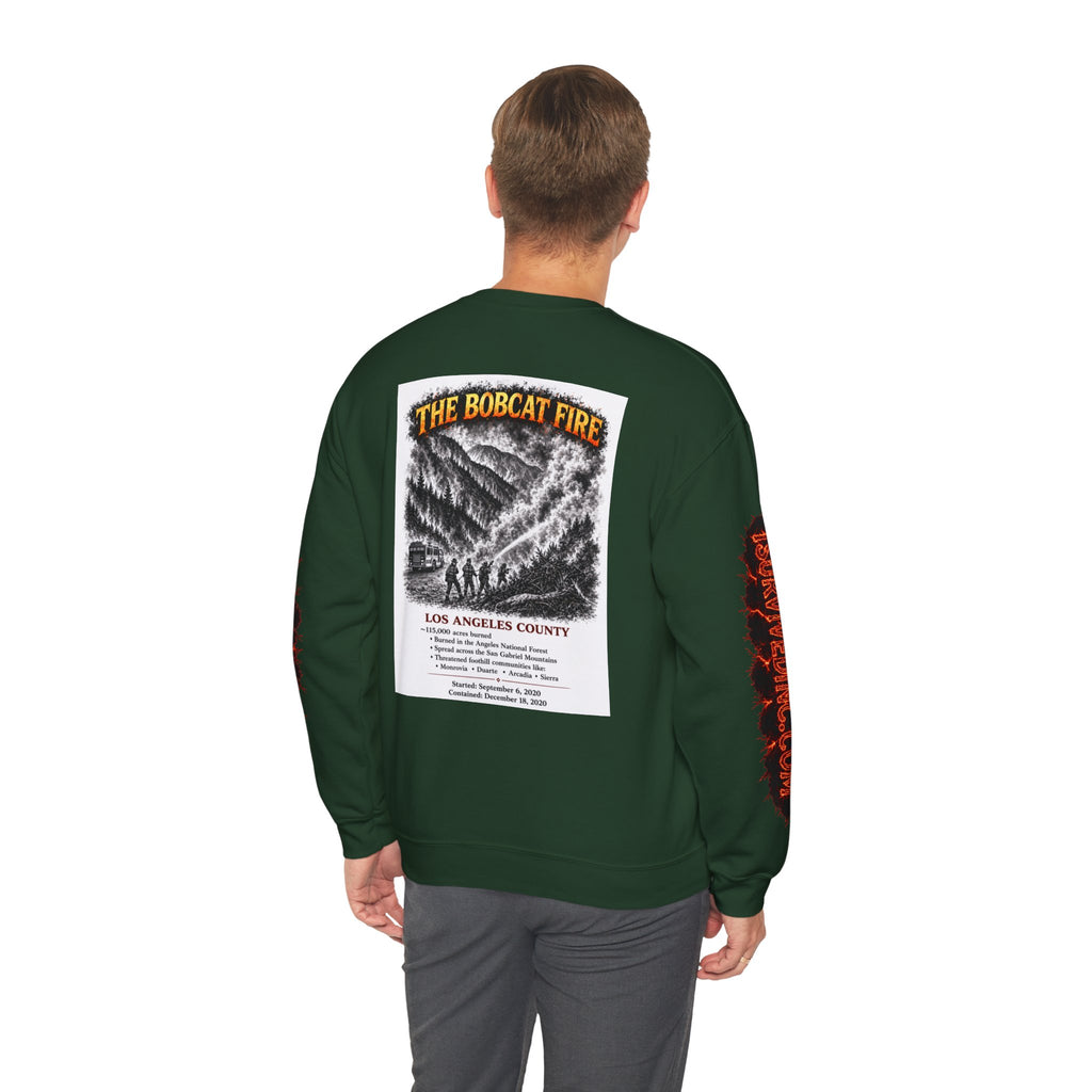 I Survived 2020 — S2:E2 "The Bobcat Fire" | Wildfire Edition Memorial Unisex Heavy Blend™ Crewneck Sweatshirt