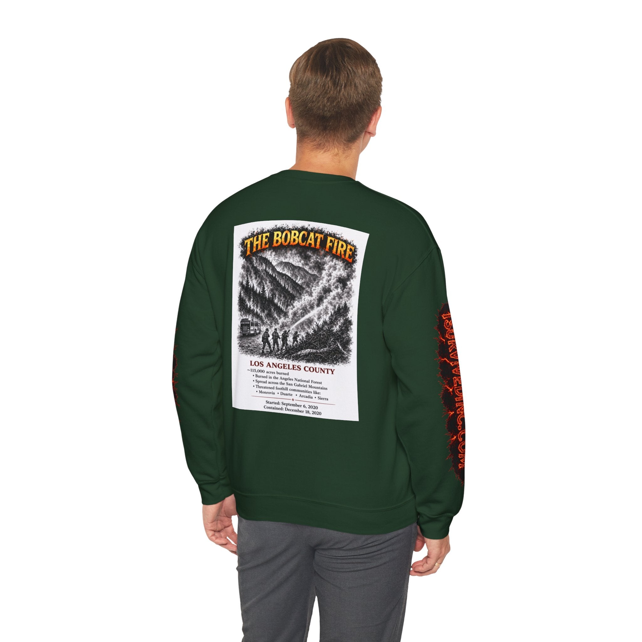 I Survived 2020 — S2:E2 "The Bobcat Fire" | Wildfire Edition Memorial Unisex Heavy Blend™ Crewneck Sweatshirt