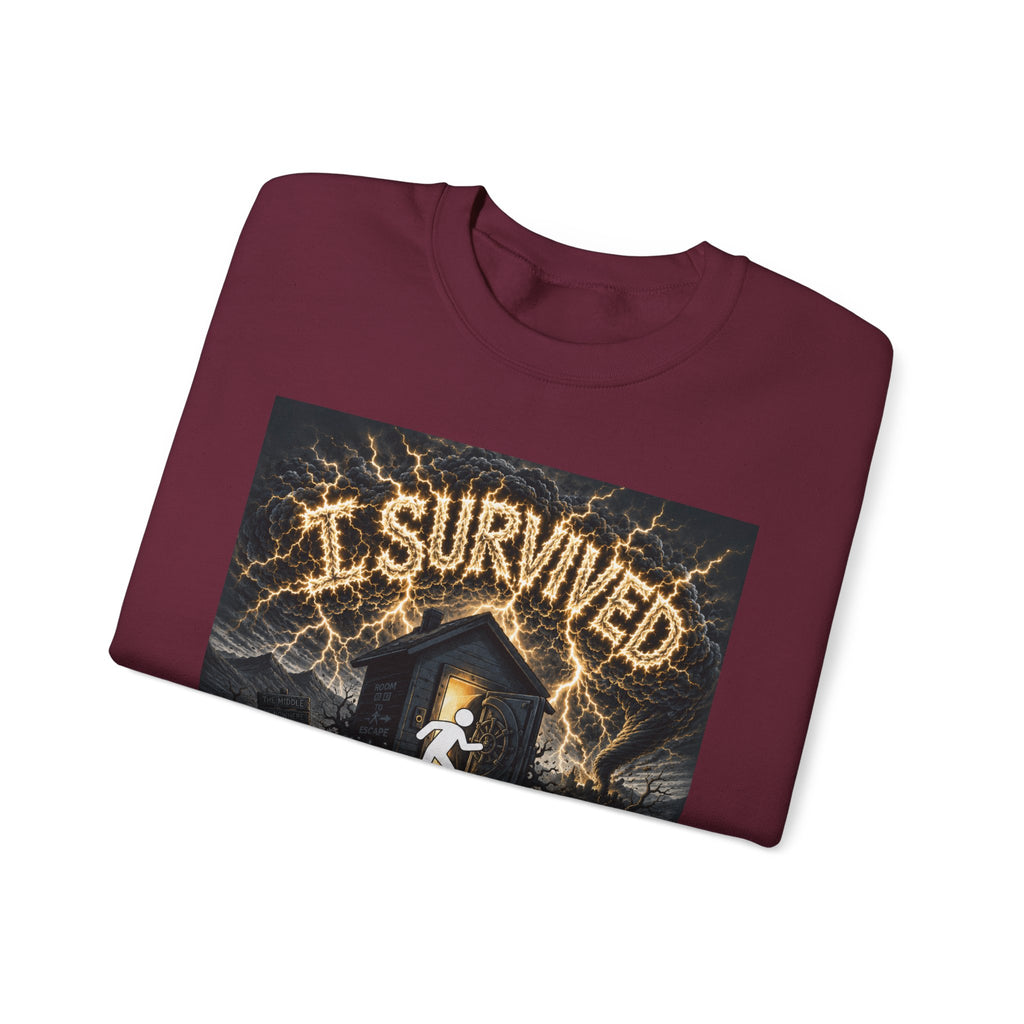 I Survived 2020 — Original Design Teaser Tee | Season 1 Premiere Drop Unisex Heavy Blend™ Crewneck Sweatshirt