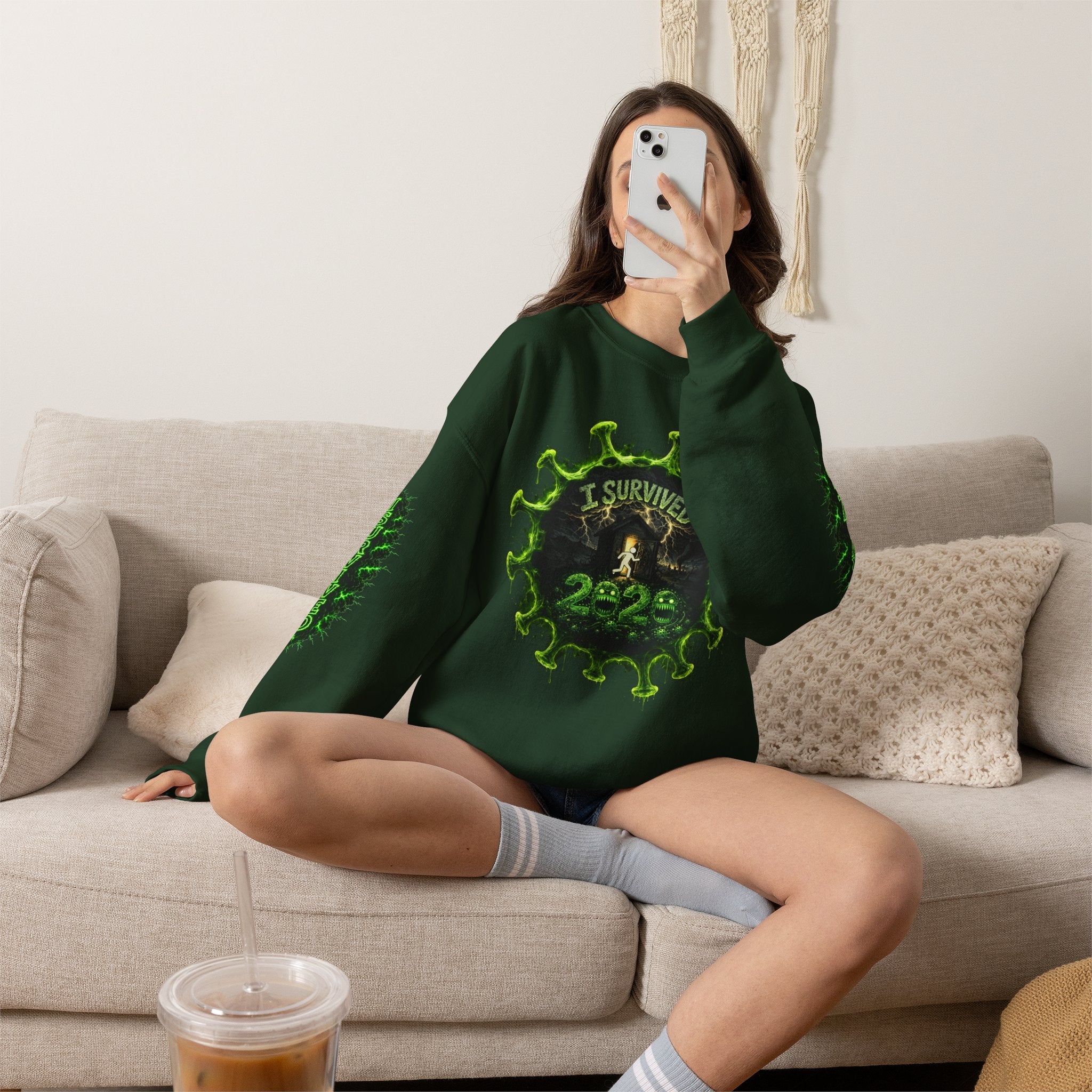 I Survived 2020 — Director's Cut S1:E1 "COVID-19: The Coronavirus" | Pandemic Edition Unisex Heavy Blend™ Crewneck Sweatshirt