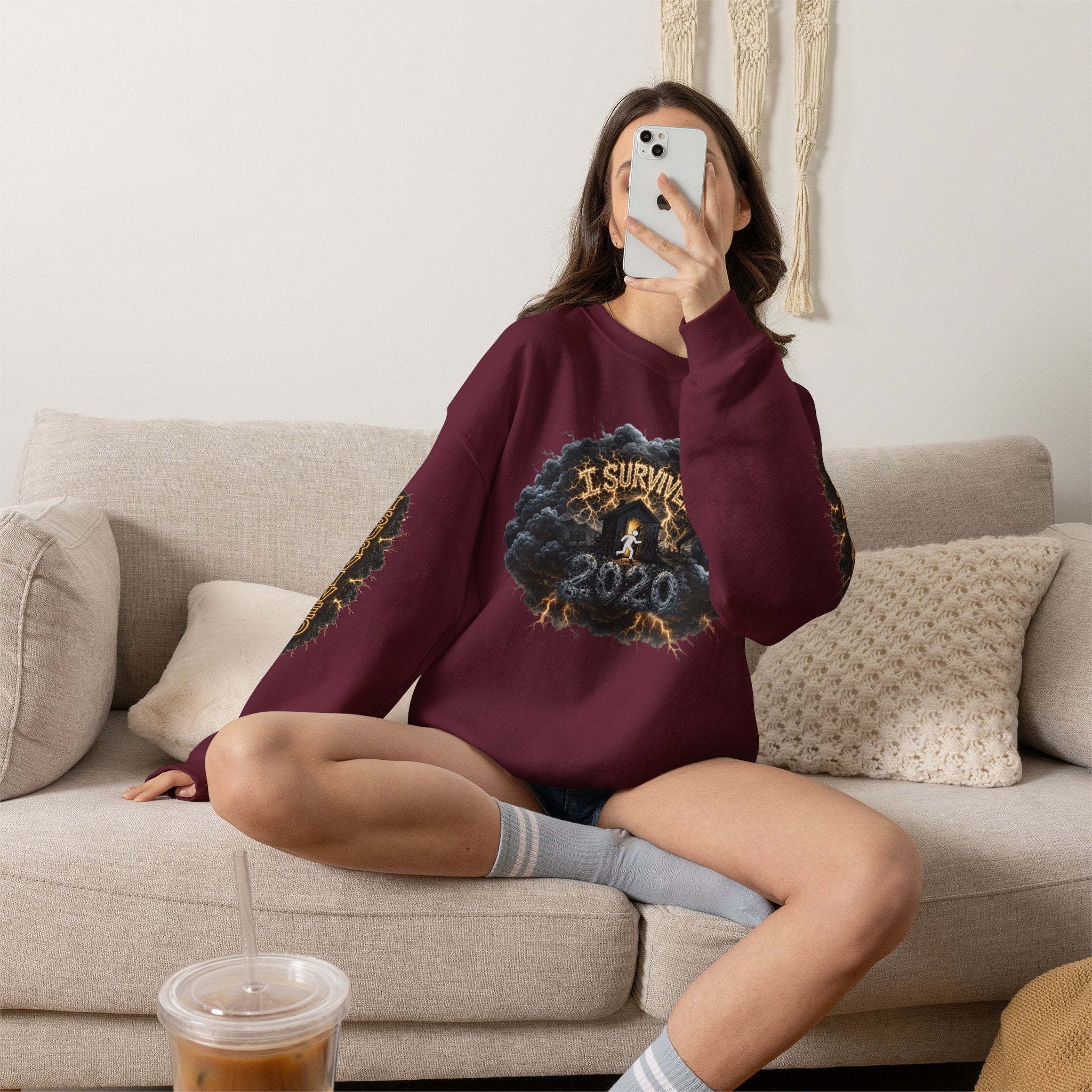 I Survived 2020 — Director's Cut Original Design Teaser Tee | Season 1 Premiere Drop Unisex Heavy Blend™ Crewneck Sweatshirt (SPECIAL EDITION)