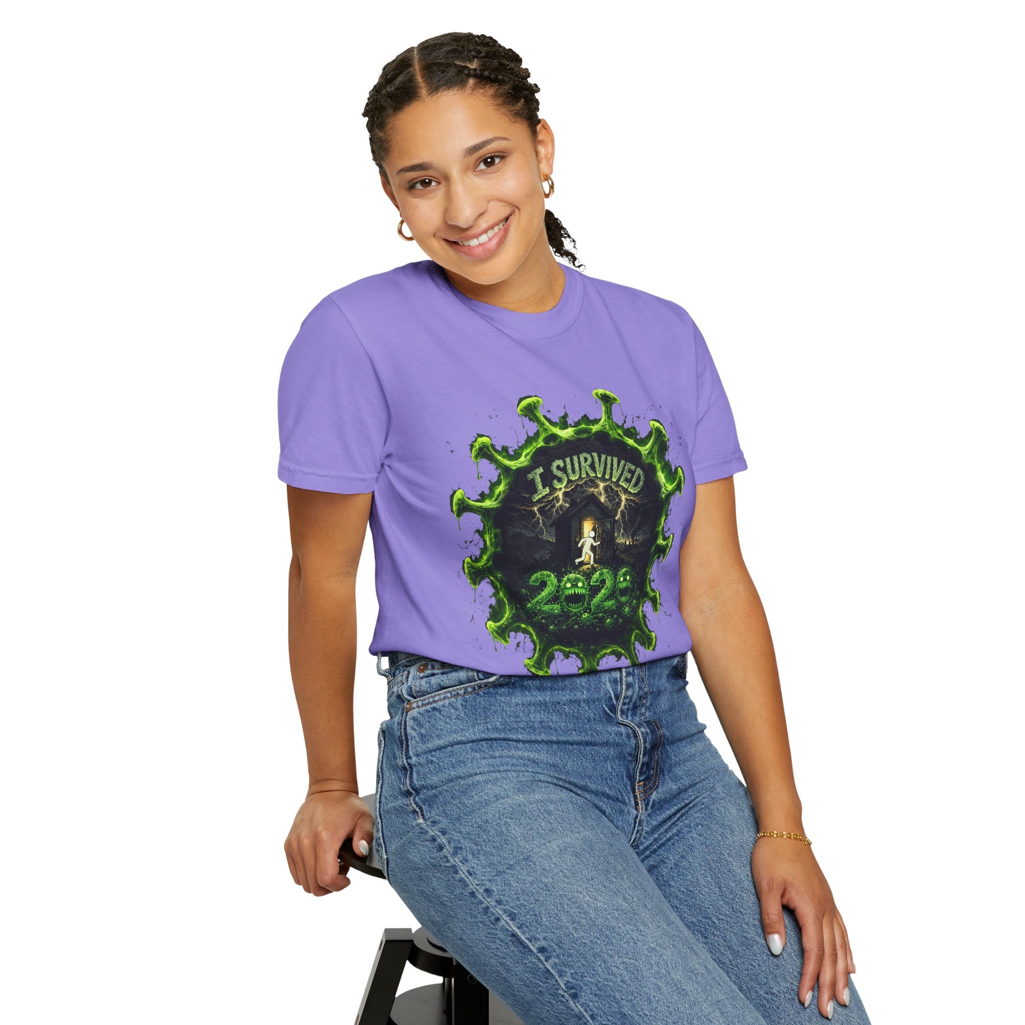 I Survived 2020 — Director's Cut S1:E1 "COVID-19: The Coronavirus" | Pandemic Edition Unisex Garment-Dyed T-shirt