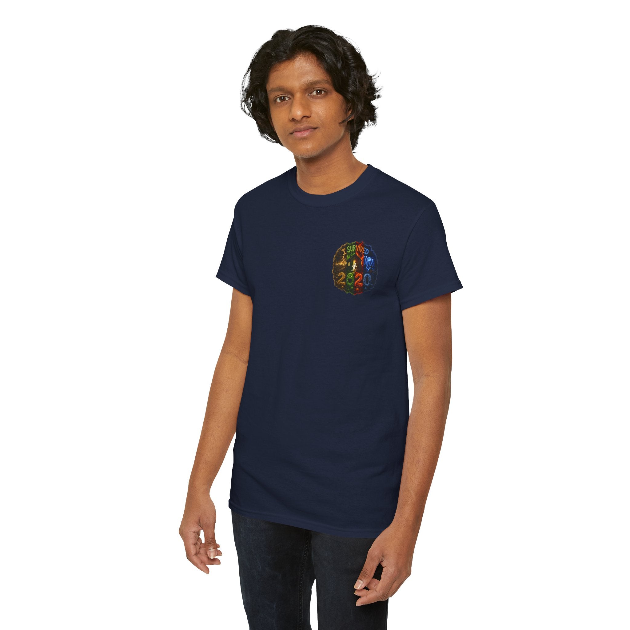 I Survived 2020 — "No Signal" Test Pattern Tee Alien Broadcast Finale Summer Premiere Unisex Heavy Cotton Tee