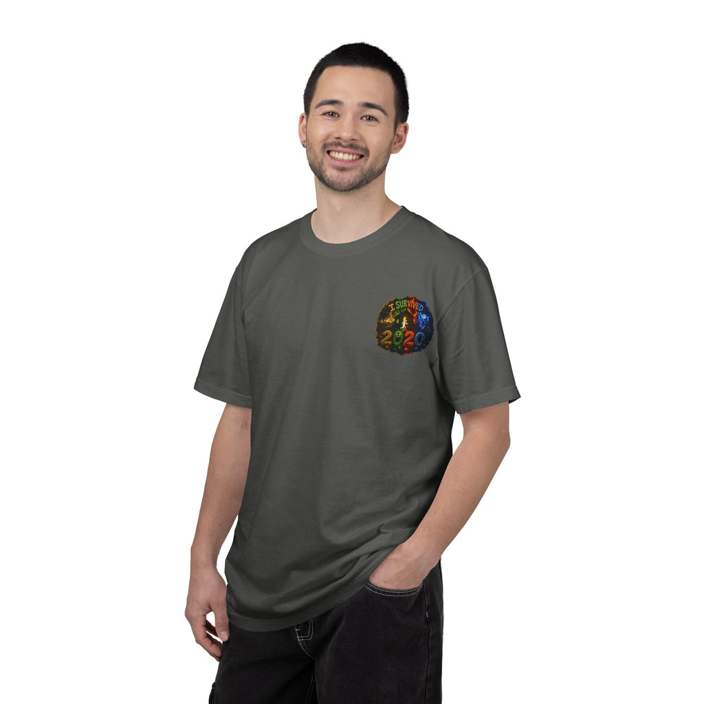 I Survived 2020 — "No Signal" Test Pattern Tee Alien Broadcast Finale Summer Premiere Unisex Garment-Dyed T-shirt