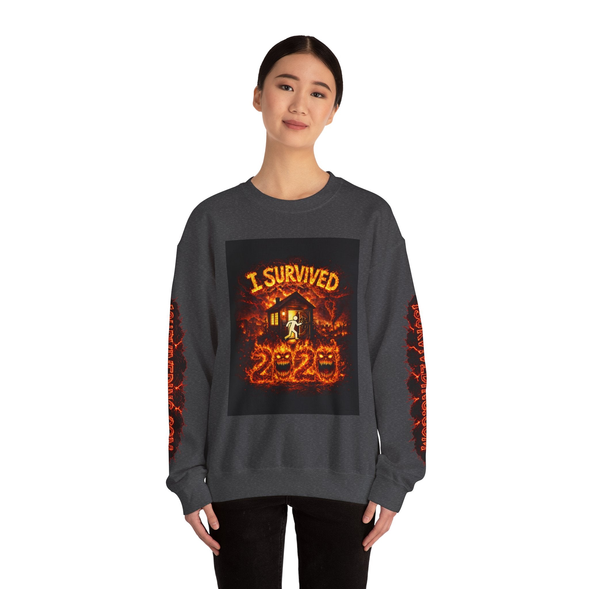 I Survived 2020 — S2:E2 "The Bobcat Fire" | Wildfire Edition Memorial Unisex Heavy Blend™ Crewneck Sweatshirt
