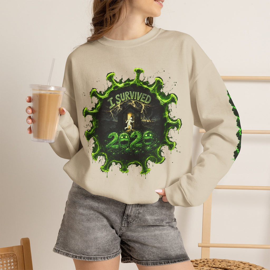 I Survived 2020 — Director's Cut S1:E3 "The Jab!" | Pandemic Edition Unisex Heavy Blend™ Crewneck Sweatshirt