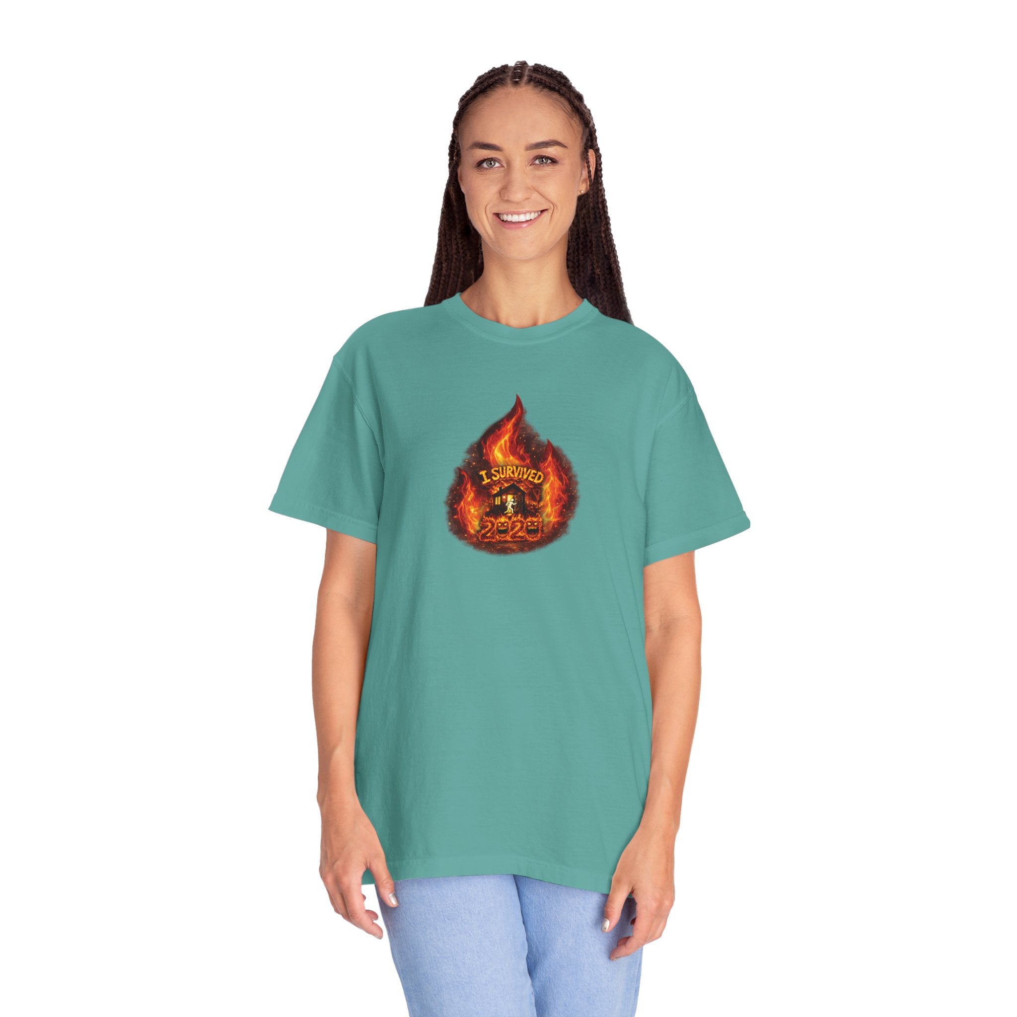 I Survived 2020 — WILDFIRES S2:E4: Director's Cut "Western U.S. Wildfire Season" Memorial Unisex Garment-Dyed T-shirt