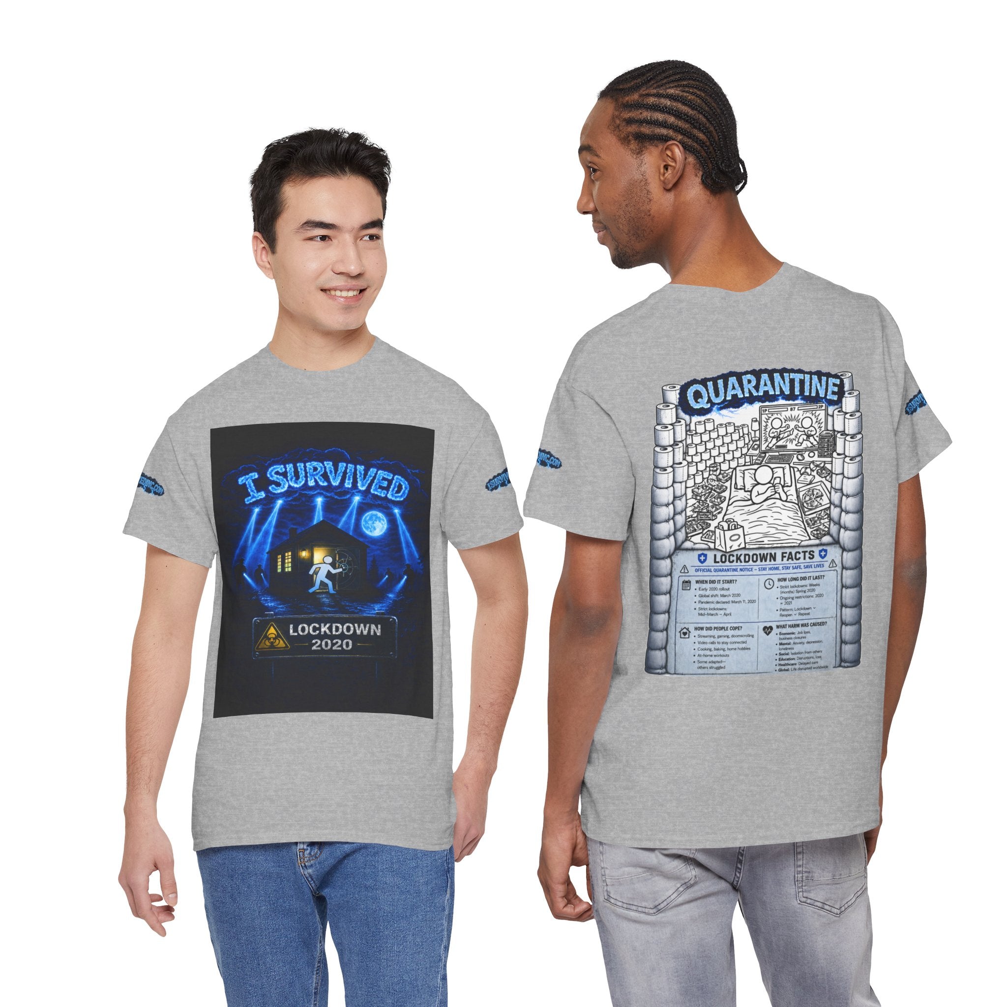 I Survived 2020 — LOCKDOWN S3:E1: Special Edition "Quarantine" Unisex Heavy Cotton Tee