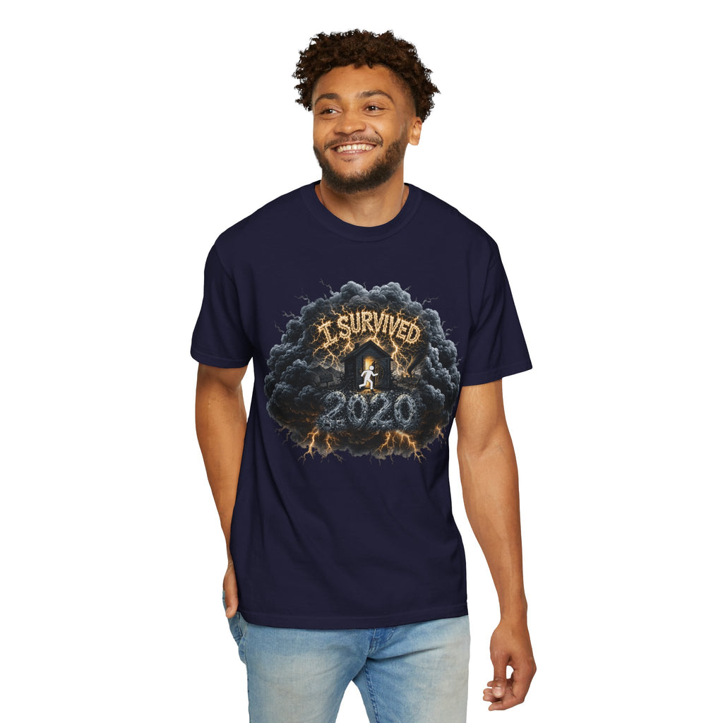 I Survived 2020 — Original Design Teaser Tee | Season 1 Premiere Drop Unisex Garment-Dyed T-shirt