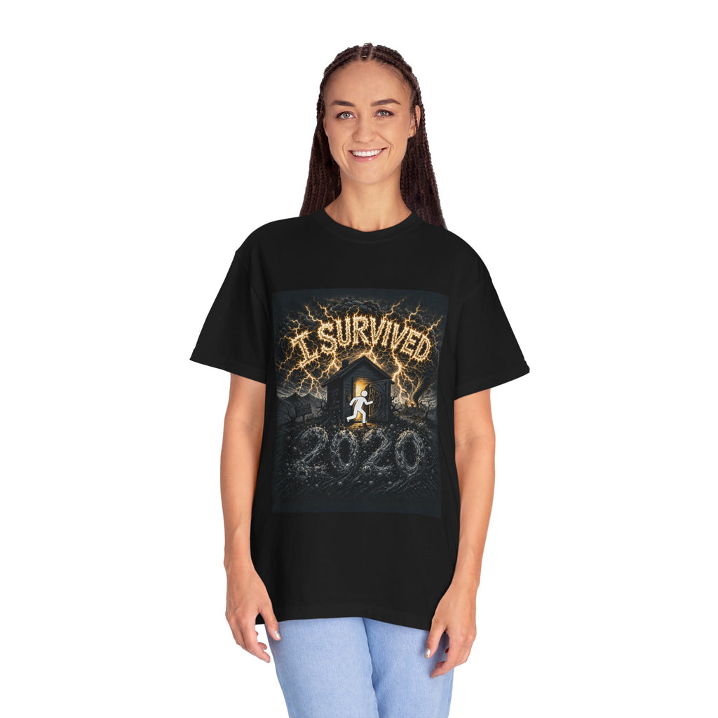I Survived 2020 — Original Design Teaser Tee | Season 1 Premiere Drop Unisex Garment-Dyed T-shirt