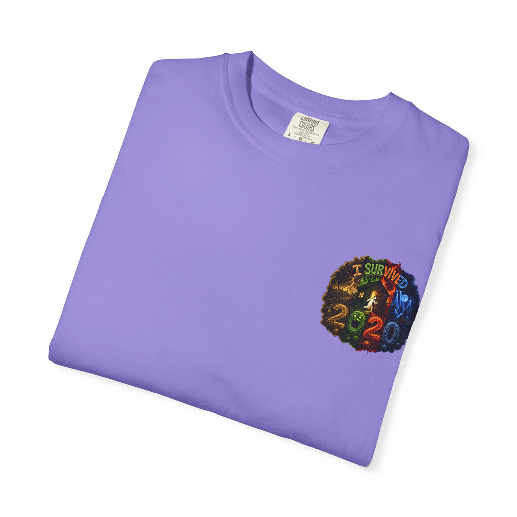 I Survived 2020 — "No Signal" Test Pattern Tee Alien Broadcast Finale Summer Premiere Unisex Garment-Dyed T-shirt