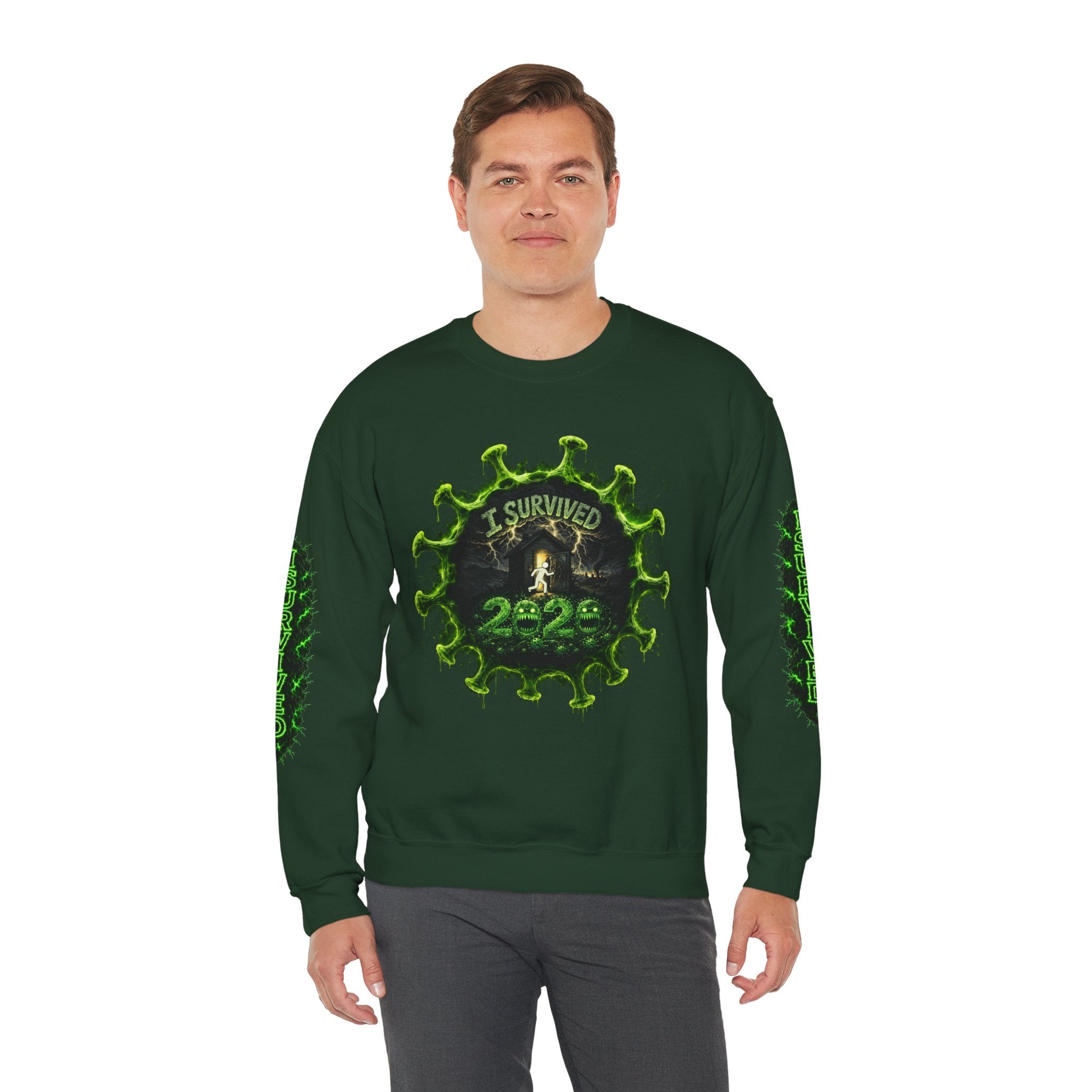 I Survived 2020 — Director's Cut S1:E3 "The Jab!" | Pandemic Edition Unisex Heavy Blend™ Crewneck Sweatshirt
