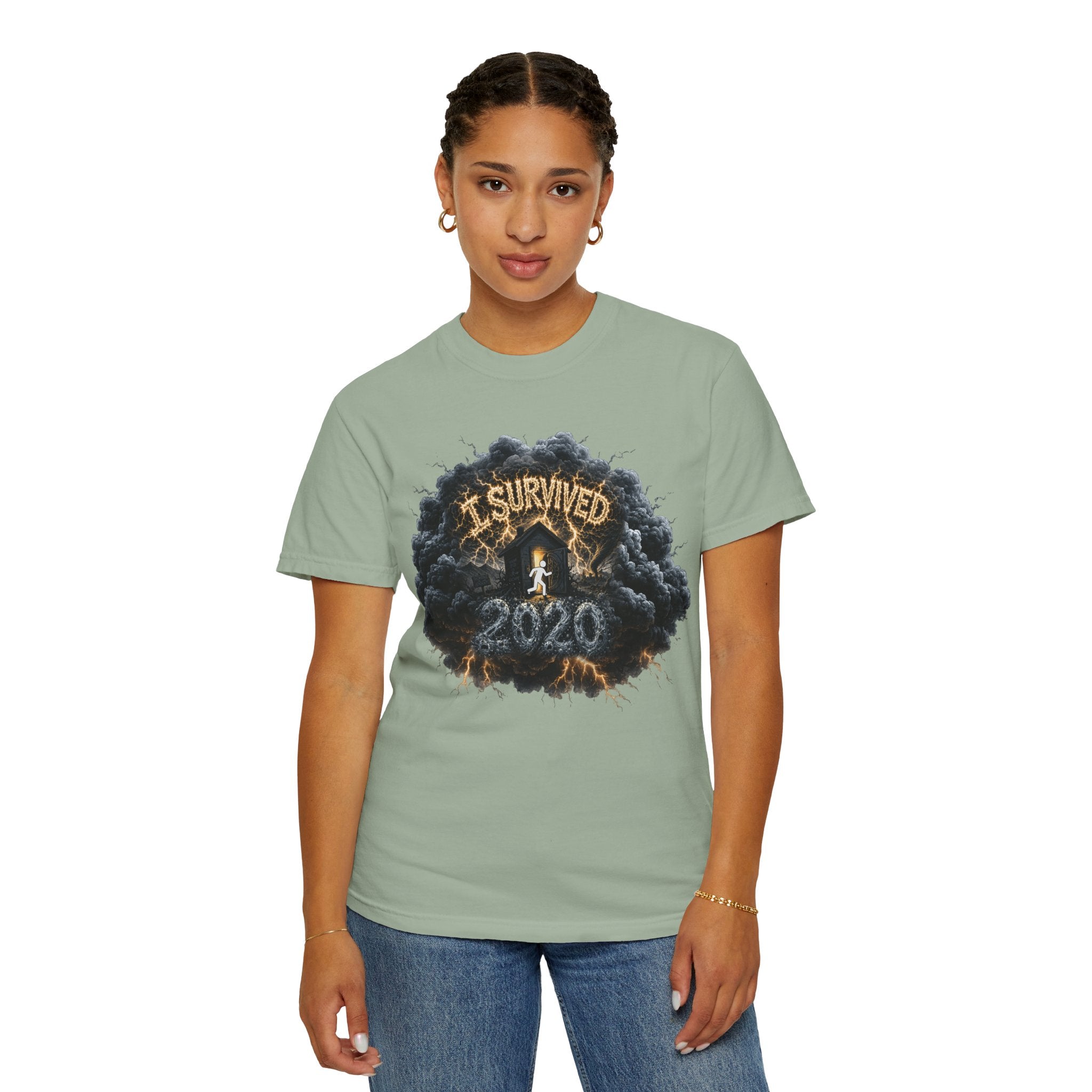 I Survived 2020 — Original Design Teaser Tee | Season 1 Premiere Drop Unisex Garment-Dyed T-shirt