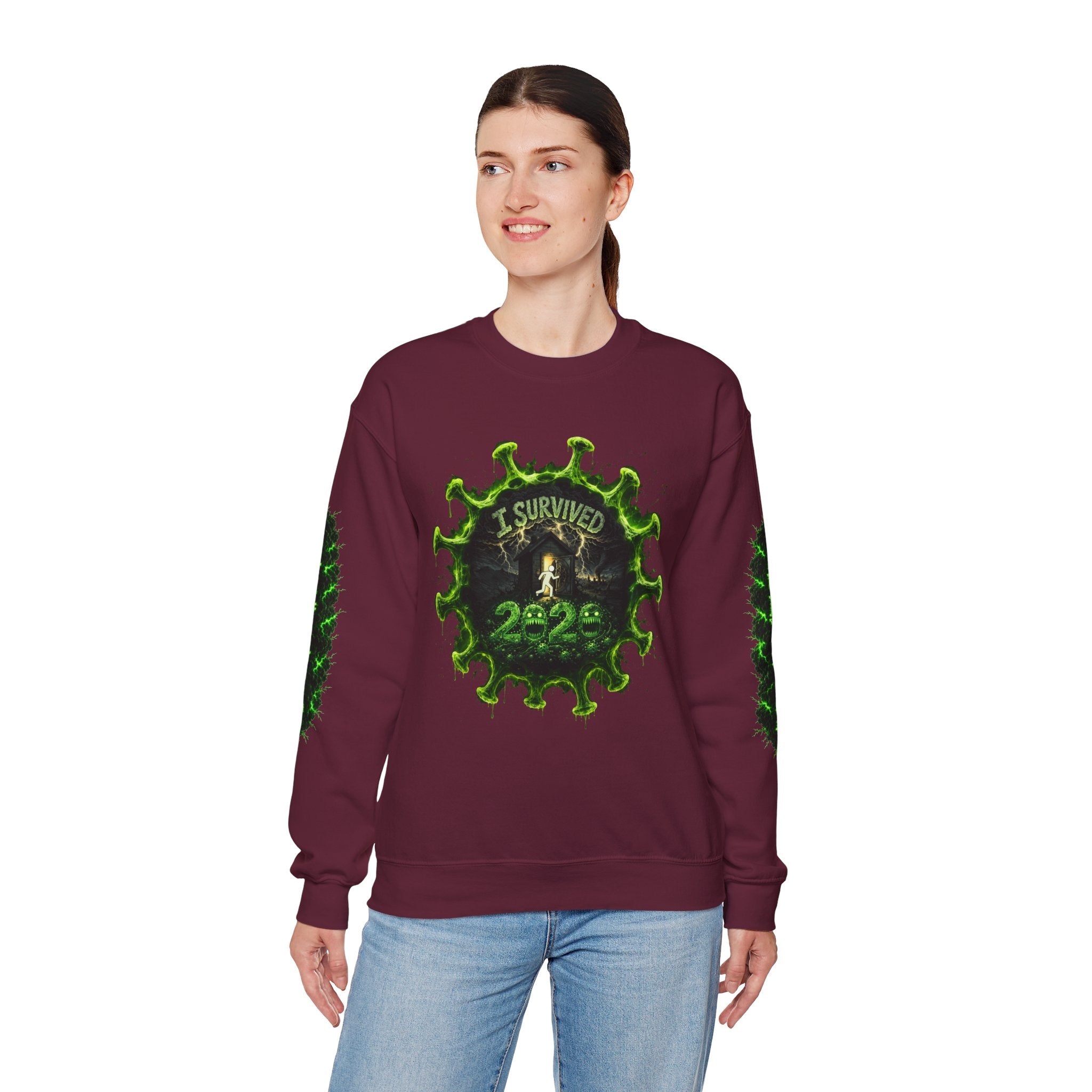 I Survived 2020 — Director's Cut S1:E3 "The Jab!" | Pandemic Edition Unisex Heavy Blend™ Crewneck Sweatshirt