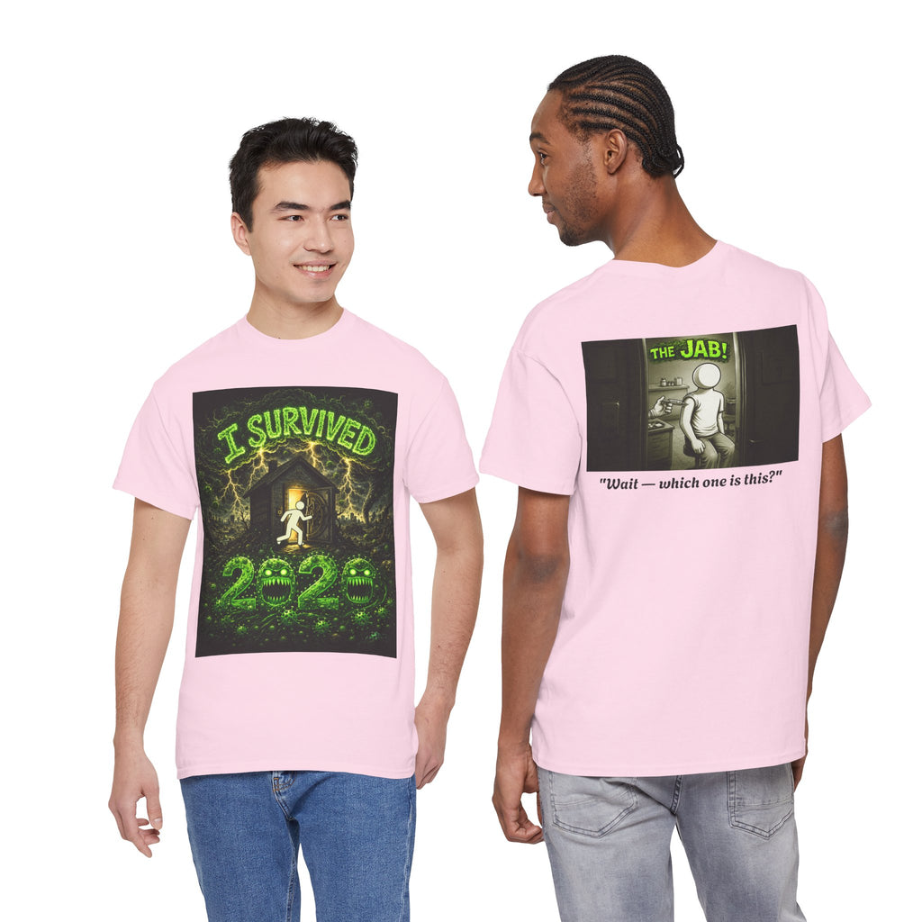 Sobreviví al 2020 — T1:E3 "¡La vacuna!" | Camiseta unisex de algodón grueso Edición Pandemia