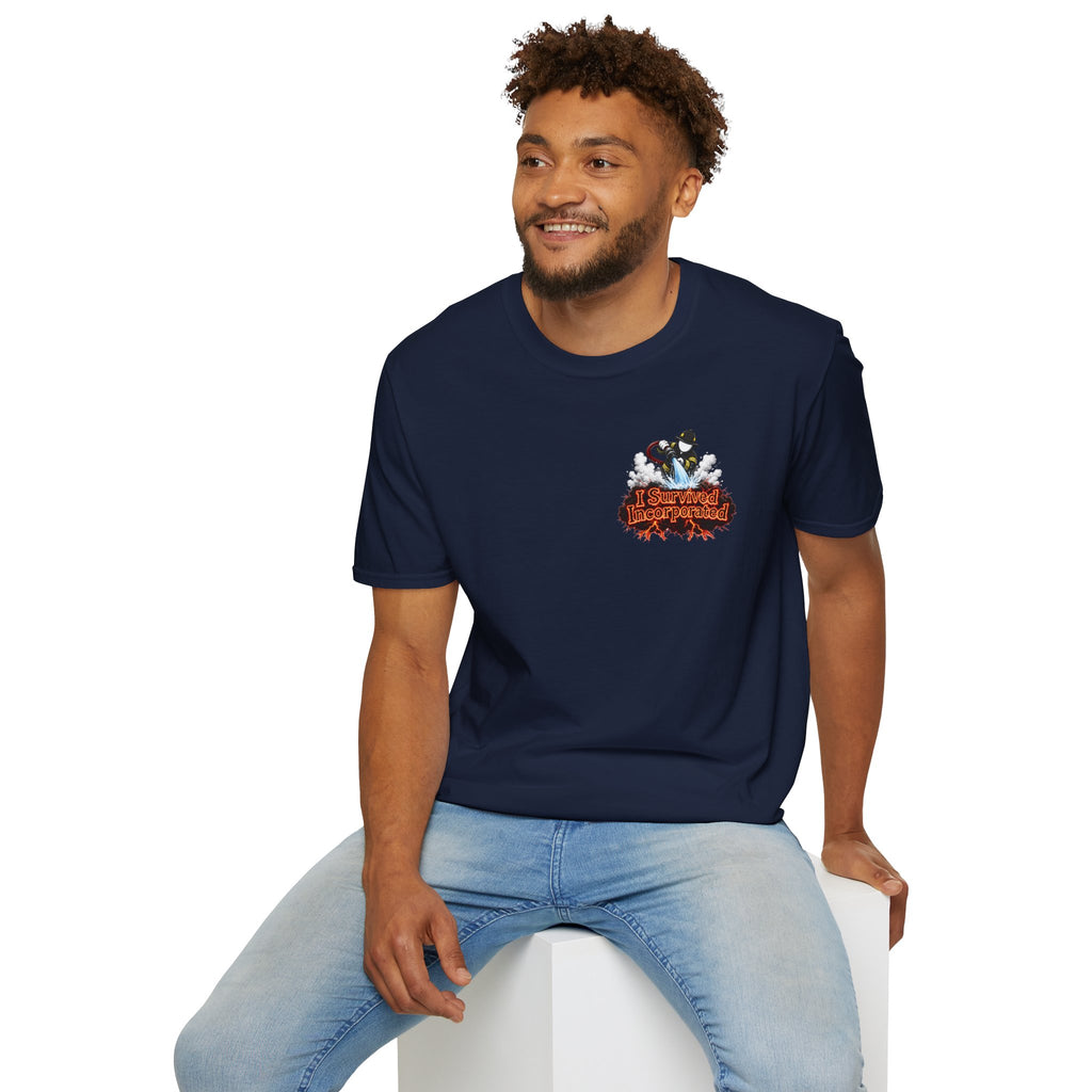 I Survived 2020 — "Please Stand By" Test Pattern Tee Wildfire Signal Edition Summer Premiere Unisex Softstyle T-Shirt