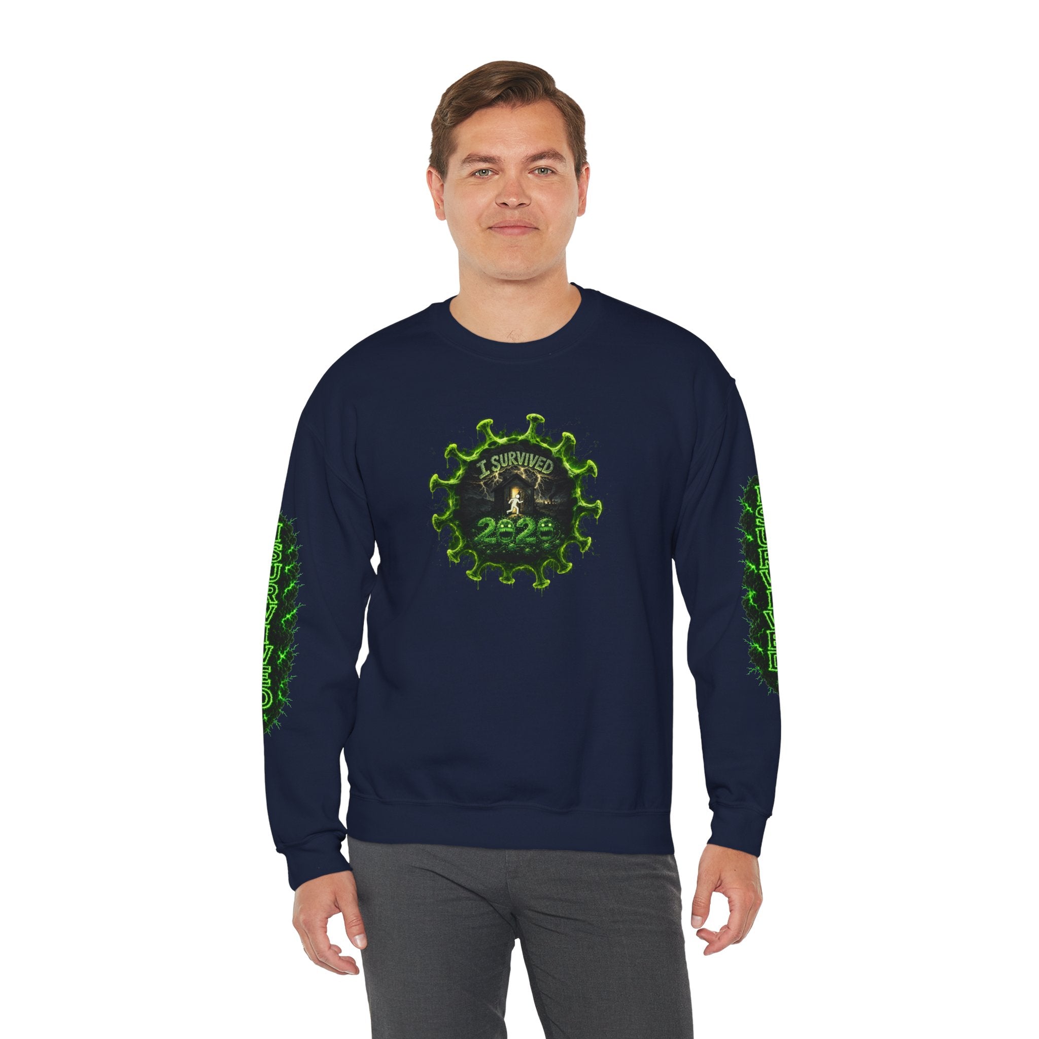 I Survived 2020 — PANDEMIC S1:E1: Director's Cut "COVID-19: The Coronavirus" Unisex Heavy Blend™ Crewneck Sweatshirt