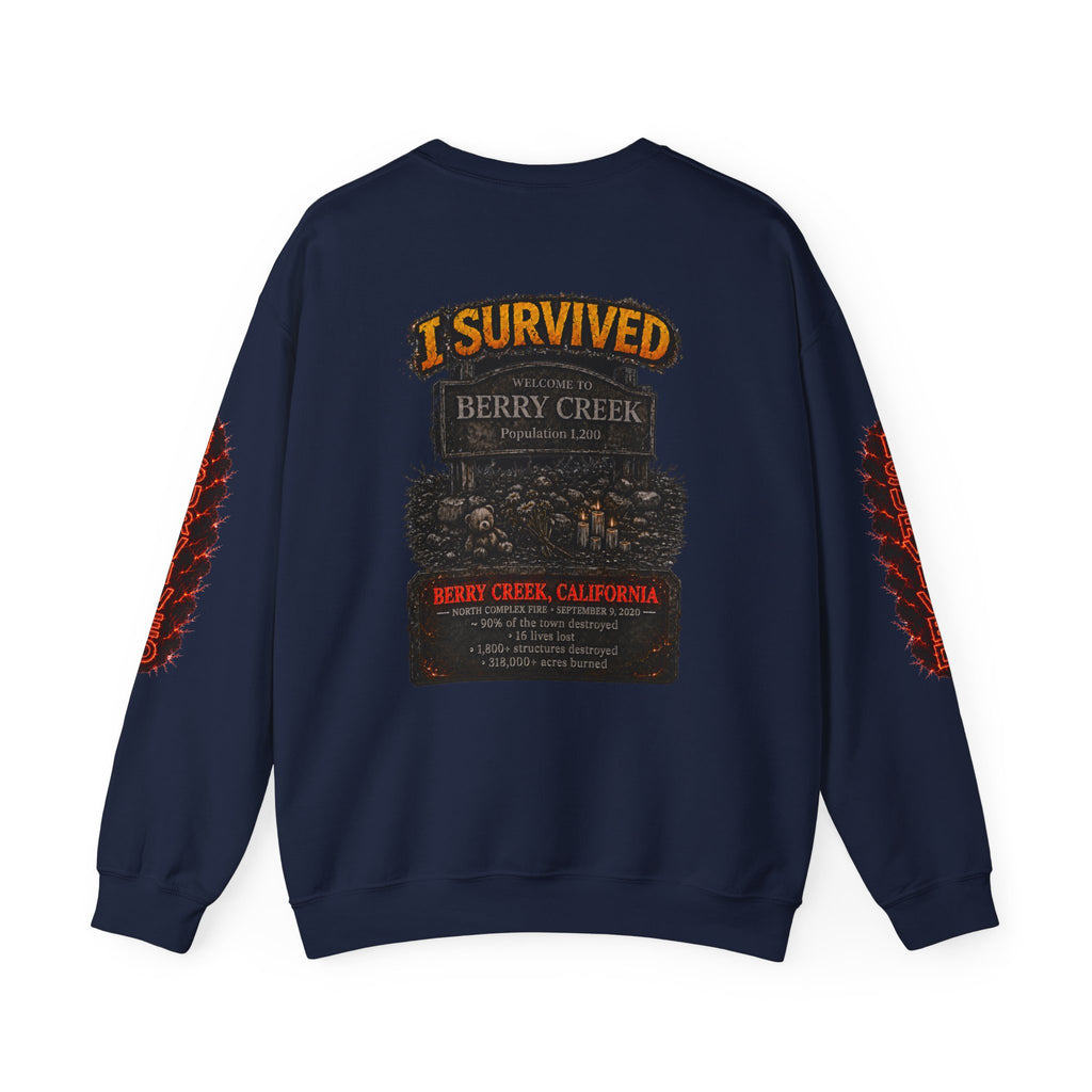 I Survived 2020 — Director's Cut S2:E2 "The Bobcat Fire" | Wildfire Edition Memorial Unisex Heavy Blend™ Crewneck Sweatshirt