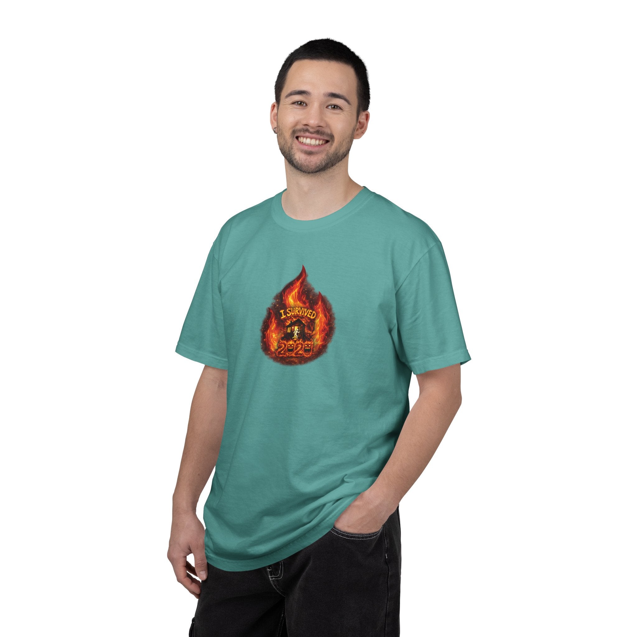 I Survived 2020 — WILDFIRES S2:E4: Director's Cut "Western U.S. Wildfire Season" Memorial Unisex Garment-Dyed T-shirt