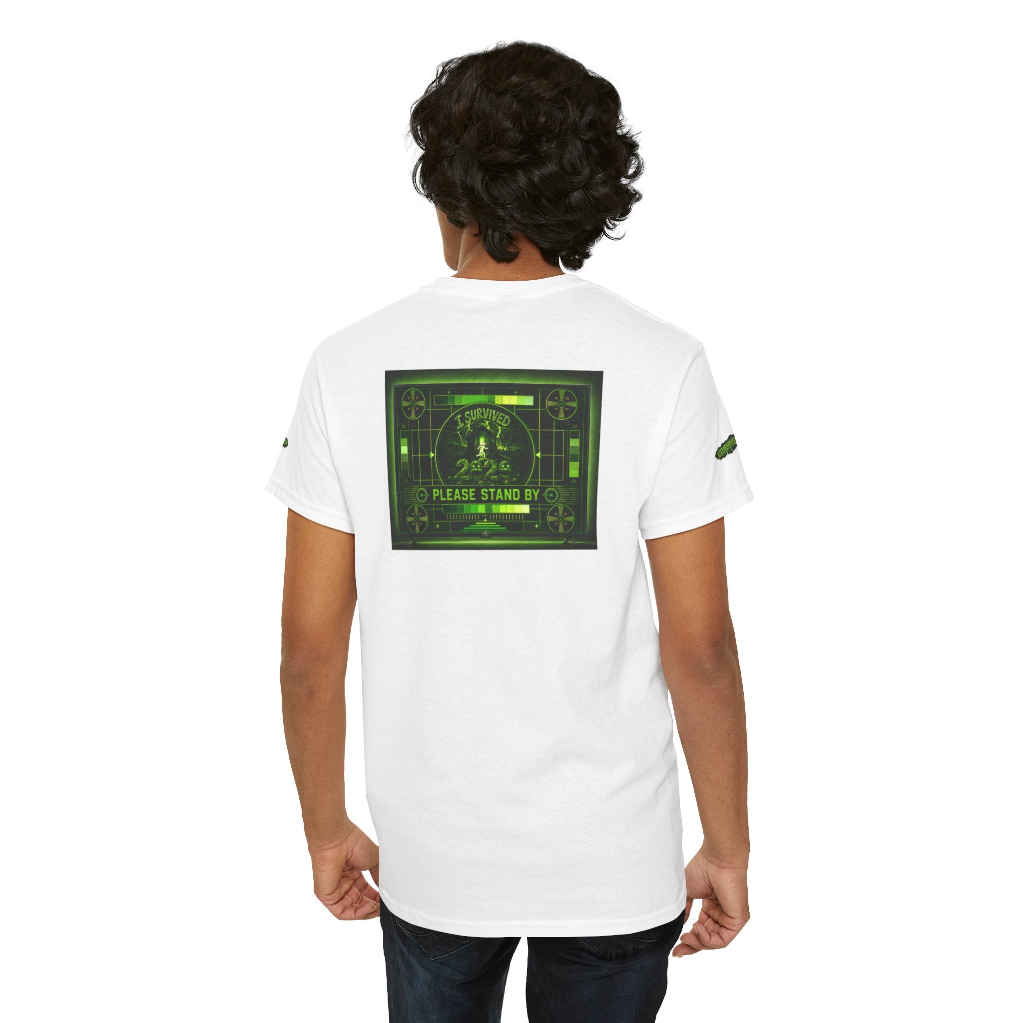 I Survived 2020 — "Please Stand By" Test Pattern Toxic Signal Tee Special Edition Summer Premiere Unisex Heavy Cotton Tee