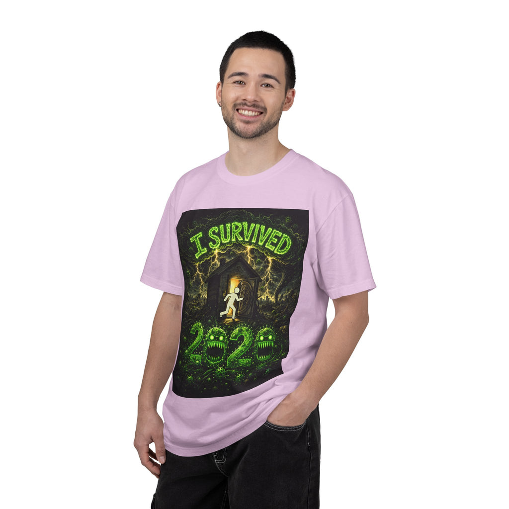 I Survived 2020 — S1:E4 "Mask Madness Mayhem Moment" | Pandemic Edition Unisex Garment-Dyed T-shirt