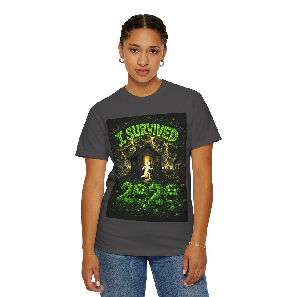I Survived 2020 — PANDEMIC S1:E4: "Mask Madness" Unisex Garment-Dyed T-shirt