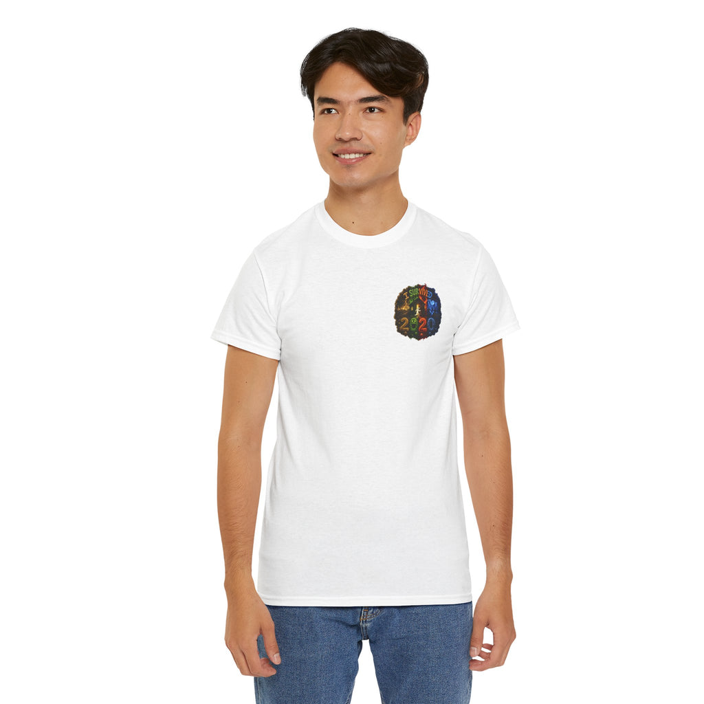 I Survived 2020 — "No Signal" Test Pattern Tee Alien Broadcast Finale Summer Premiere Unisex Heavy Cotton Tee