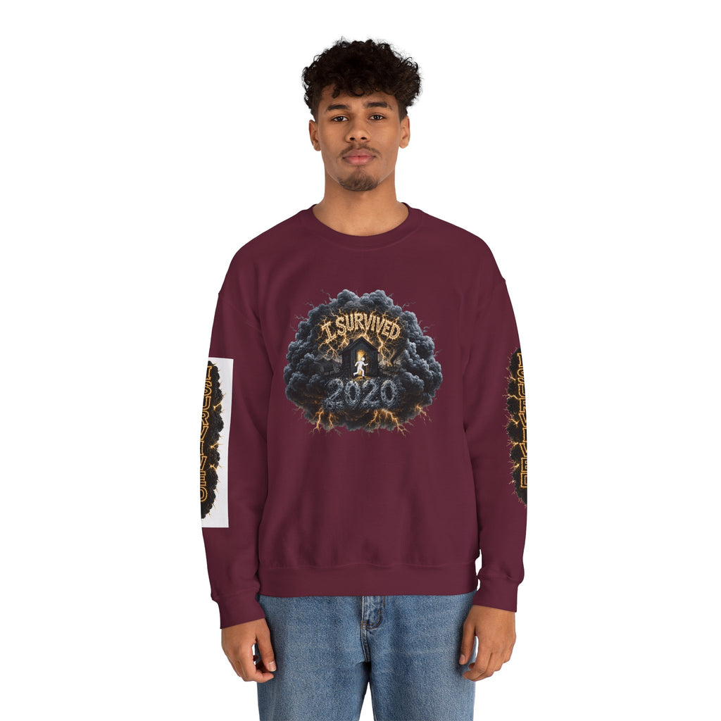 I Survived 2020 — Director's Cut Original Design Teaser Tee | Season 1 Premiere Drop Unisex Heavy Blend™ Crewneck Sweatshirt