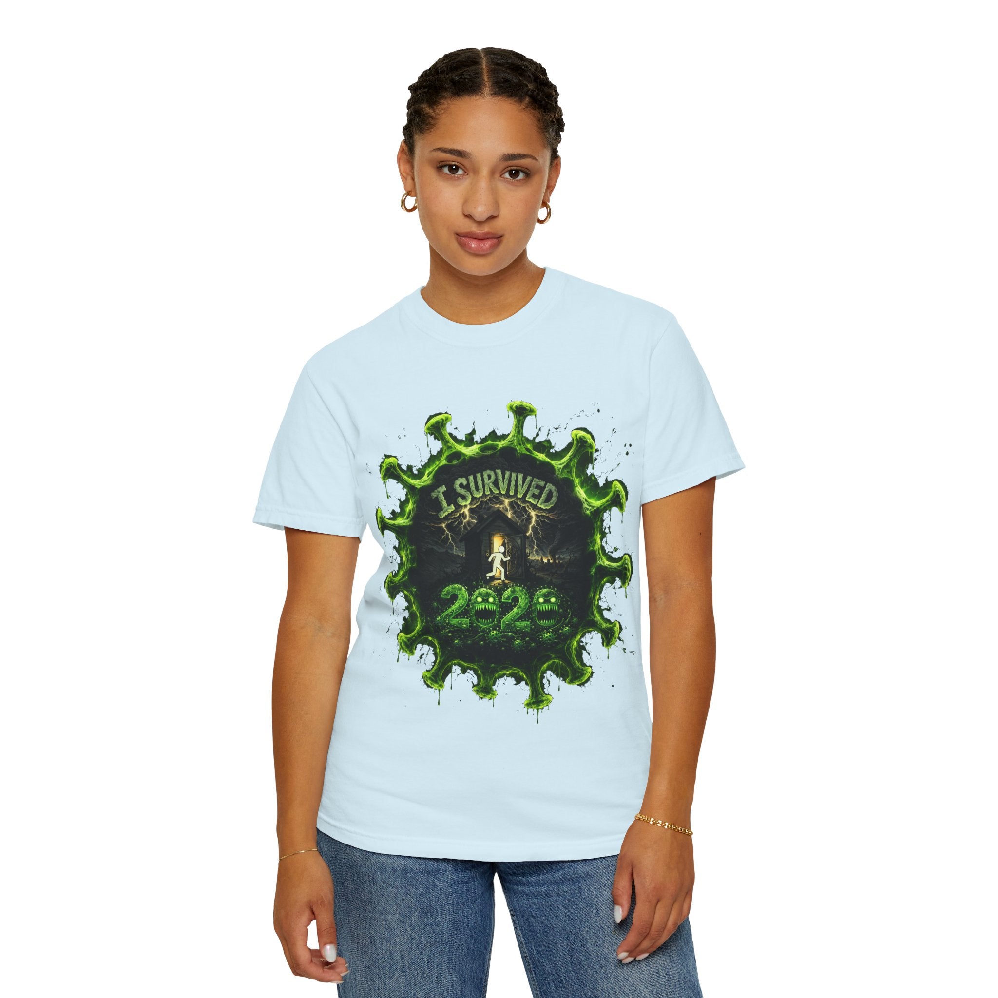I Survived 2020 — Director's Cut S1:E4 "Mask Madness Mayhem Moment" | Pandemic Edition Unisex Garment-Dyed T-shirt