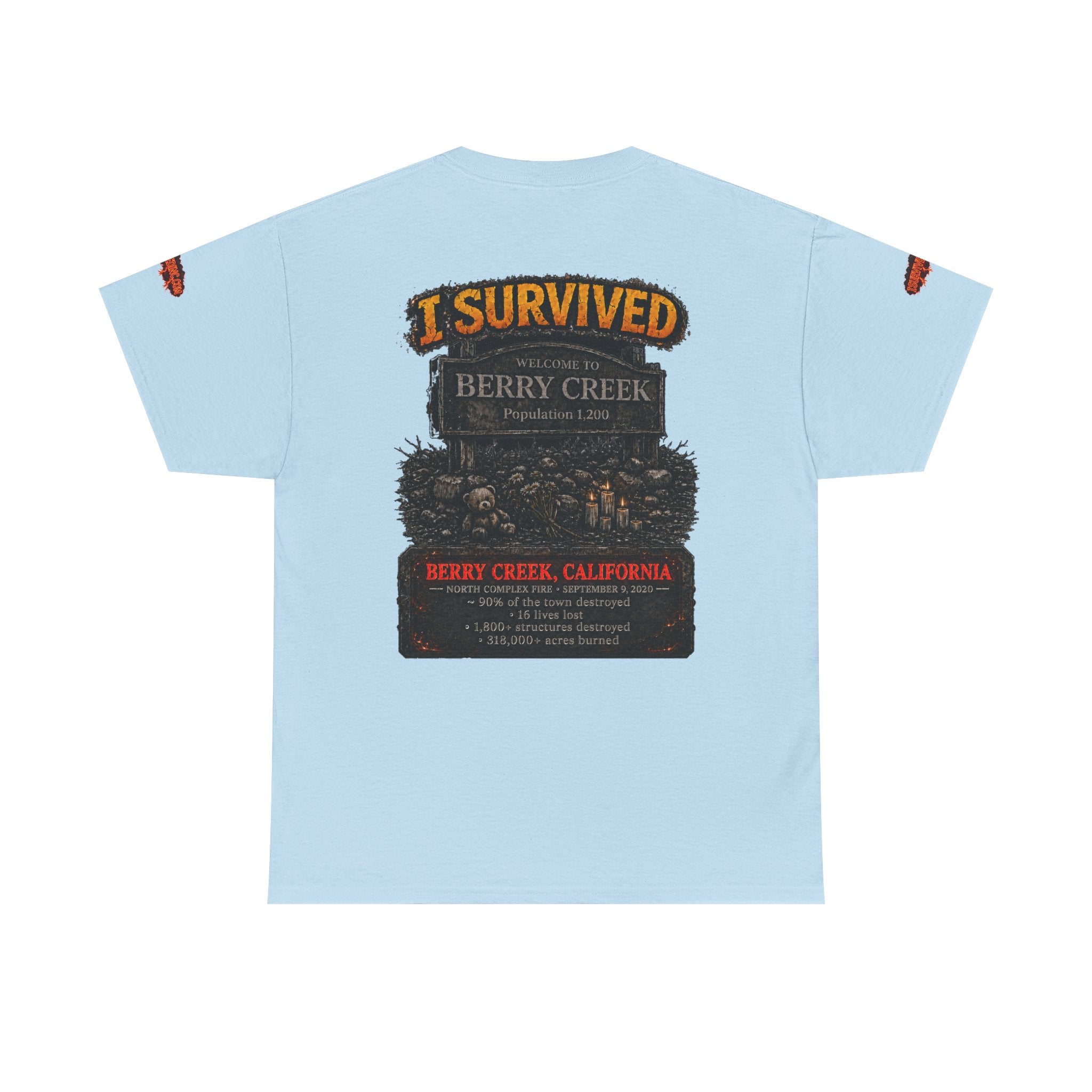 I Survived 2020 — Director's Cut S2:E1 "Berry Creek" | Wildfire Edition Memorial Unisex Heavy Cotton Tee (SPECIAL EDITION)