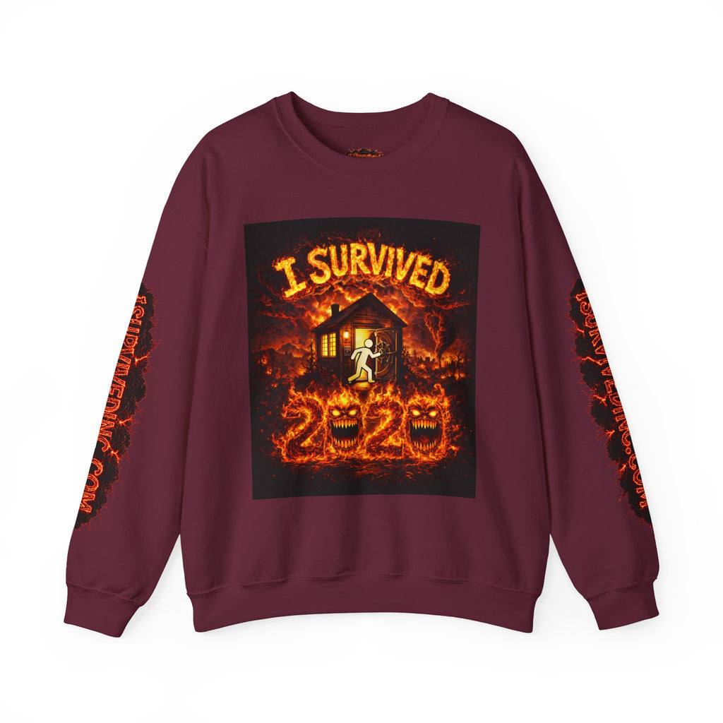 I Survived 2020 — WILDFIRES S2:E4: "Western U.S." Memorial Unisex Heavy Blend™ Crewneck Sweatshirt