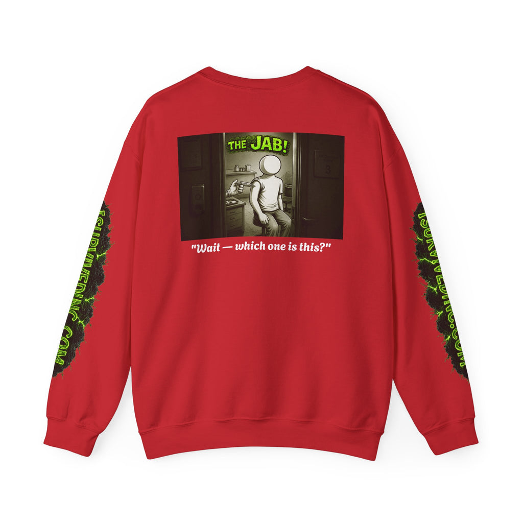 I Survived 2020 — PANDEMIC S1:E3: "The Jab!" Unisex Heavy Blend™ Crewneck Sweatshirt