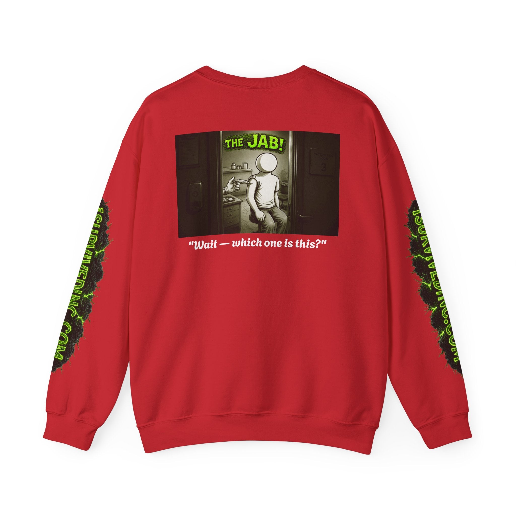I Survived 2020 — PANDEMIC S1:E3: "The Jab!" Unisex Heavy Blend™ Crewneck Sweatshirt