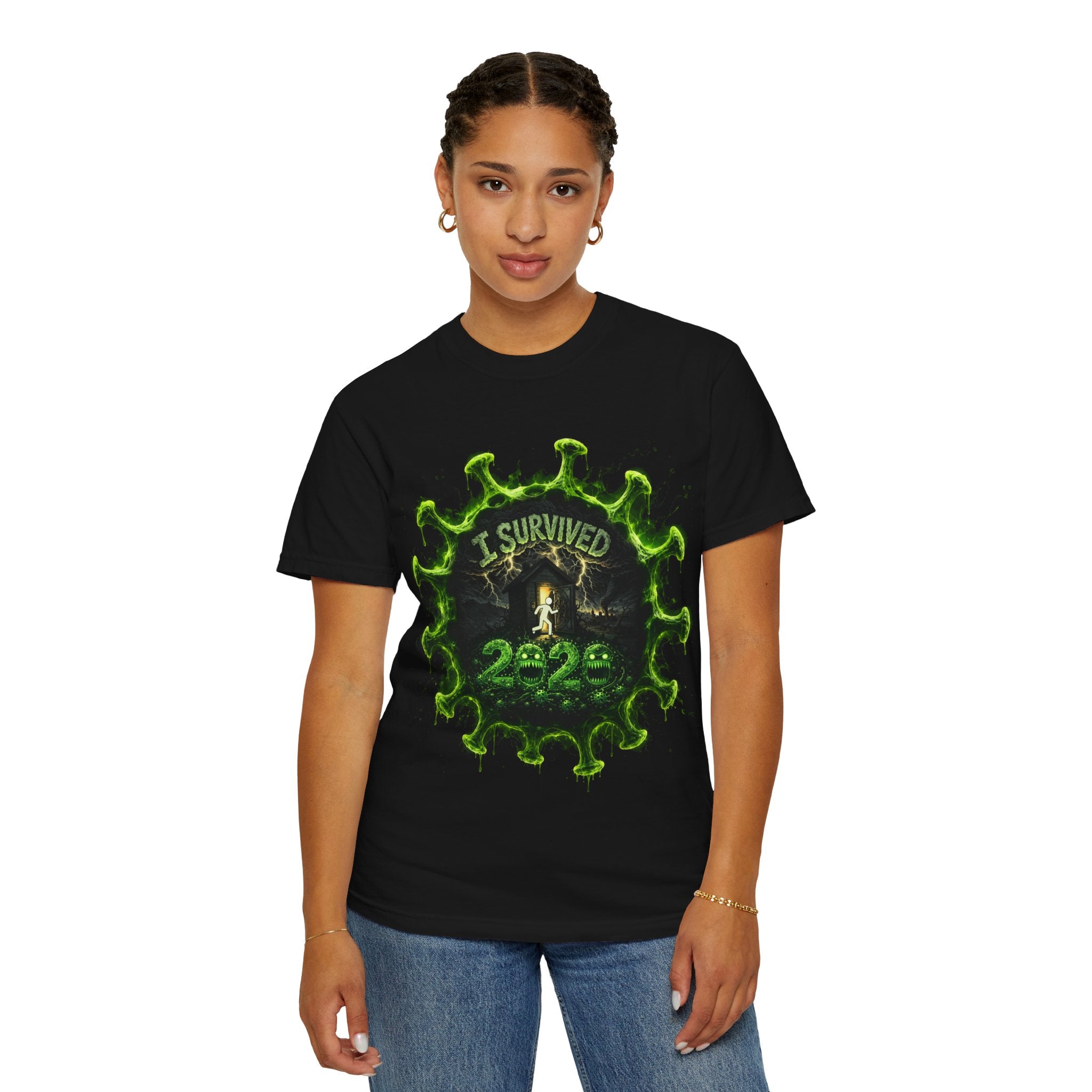 I Survived 2020 — Director's Cut S1:E4 "Mask Madness Mayhem Moment" | Pandemic Edition Unisex Garment-Dyed T-shirt