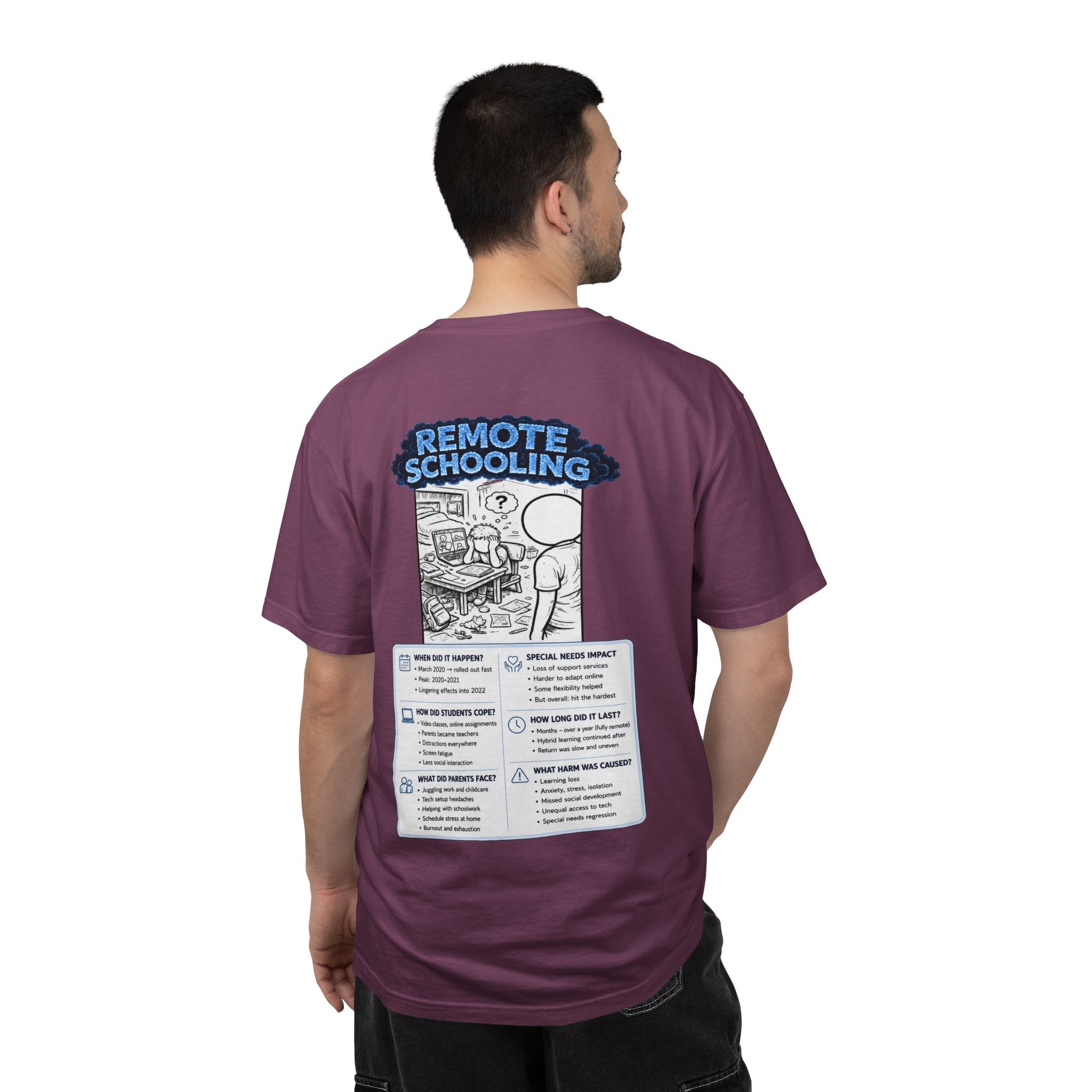 I Survived 2020 — LOCKDOWN S3:E3: "Remote Schooling" Unisex Garment-Dyed T-shirt