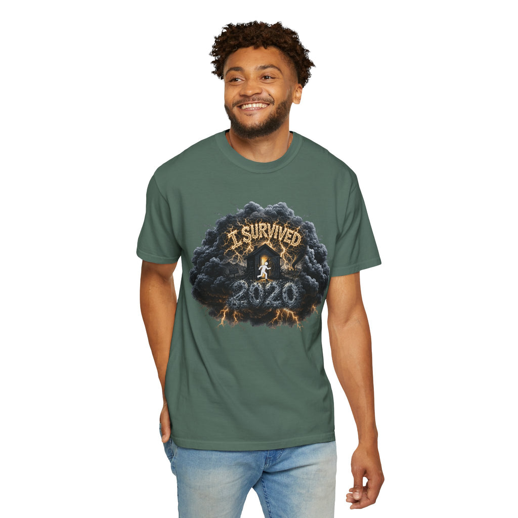 I Survived 2020 — Original Design Teaser Tee | Season 1 Premiere Drop Unisex Garment-Dyed T-shirt