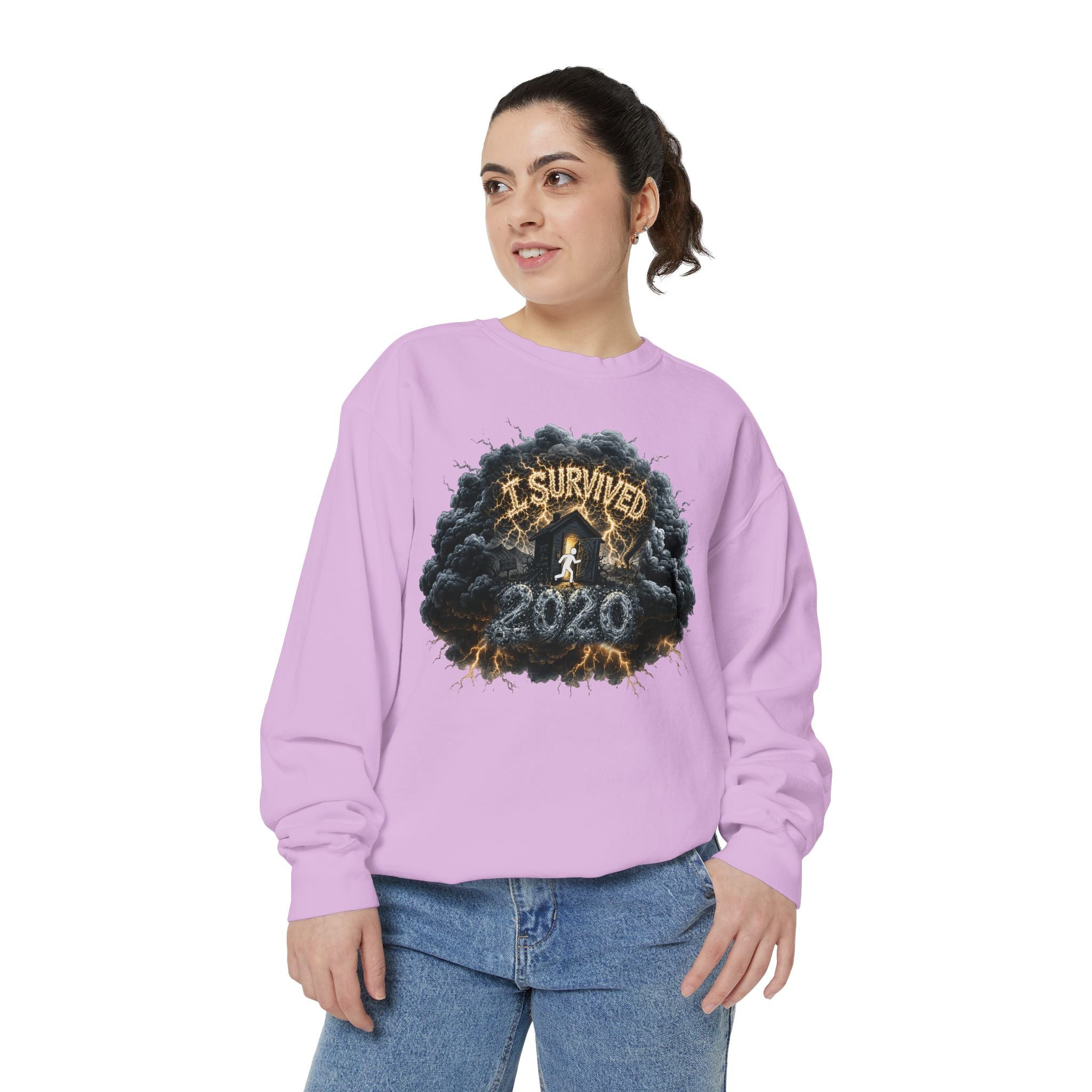 I Survived 2020 — Director's Cut Original Design Teaser Sweatshirt | Season 1 Premiere Drop Unisex Garment-Dyed Sweatshirt