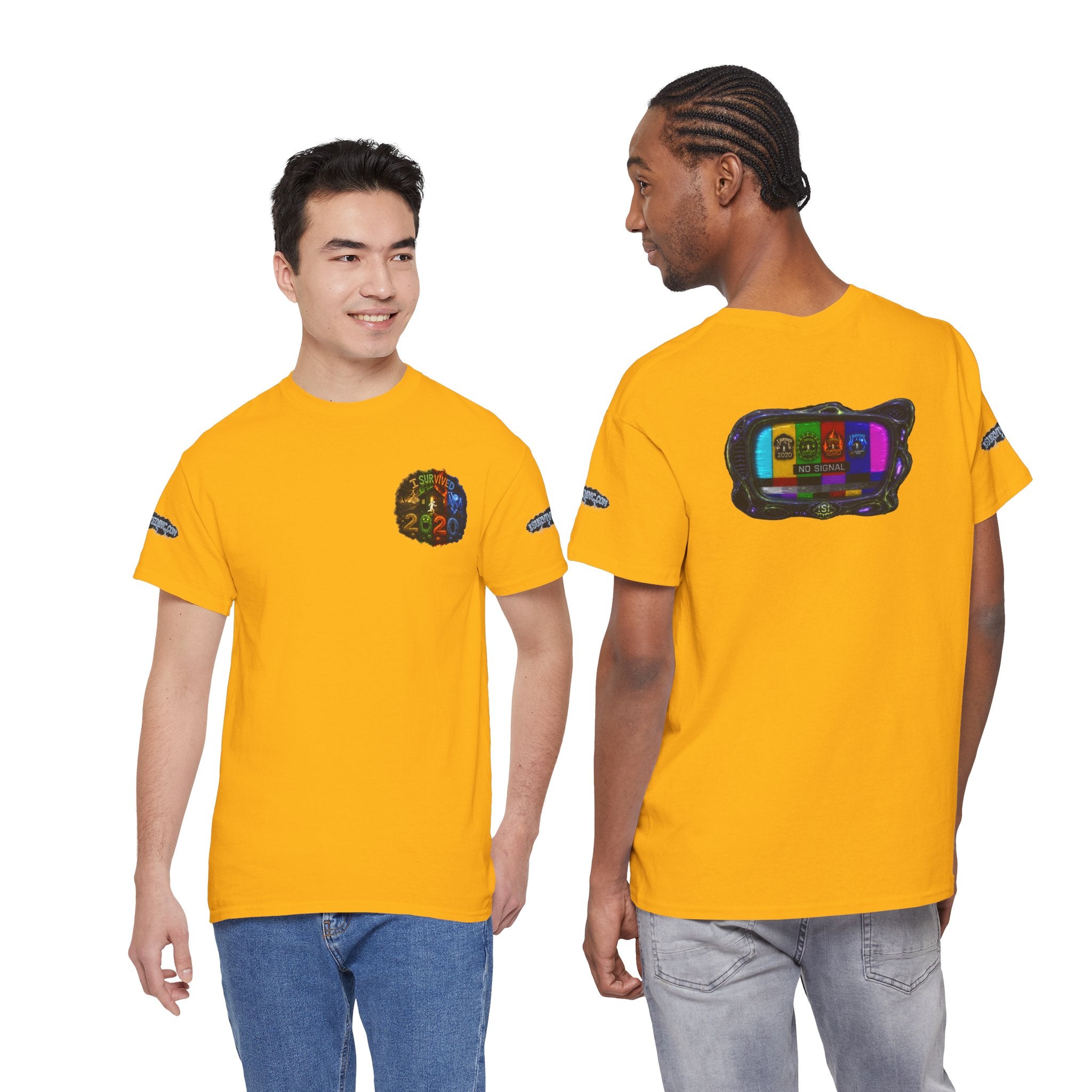 I Survived 2020 — "No Signal" Test Pattern Tee Alien Broadcast Finale Special Edition Summer Premiere Unisex Heavy Cotton Tee