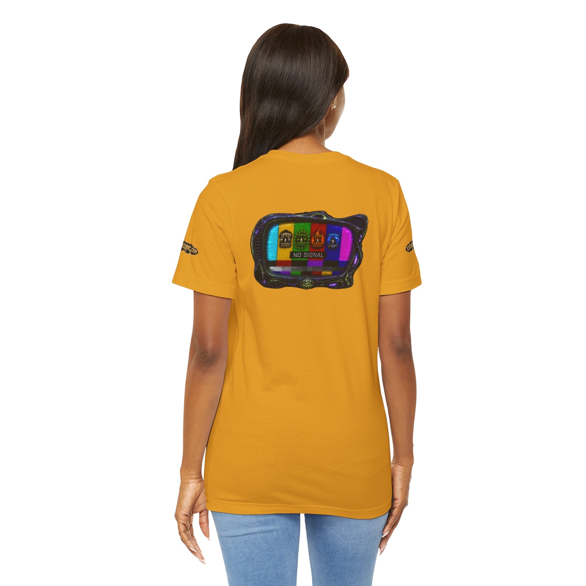 I Survived 2020 — "No Signal" Test Pattern Tee Alien Broadcast Finale Summer Premiere Unisex Jersey Short Sleeve Tee