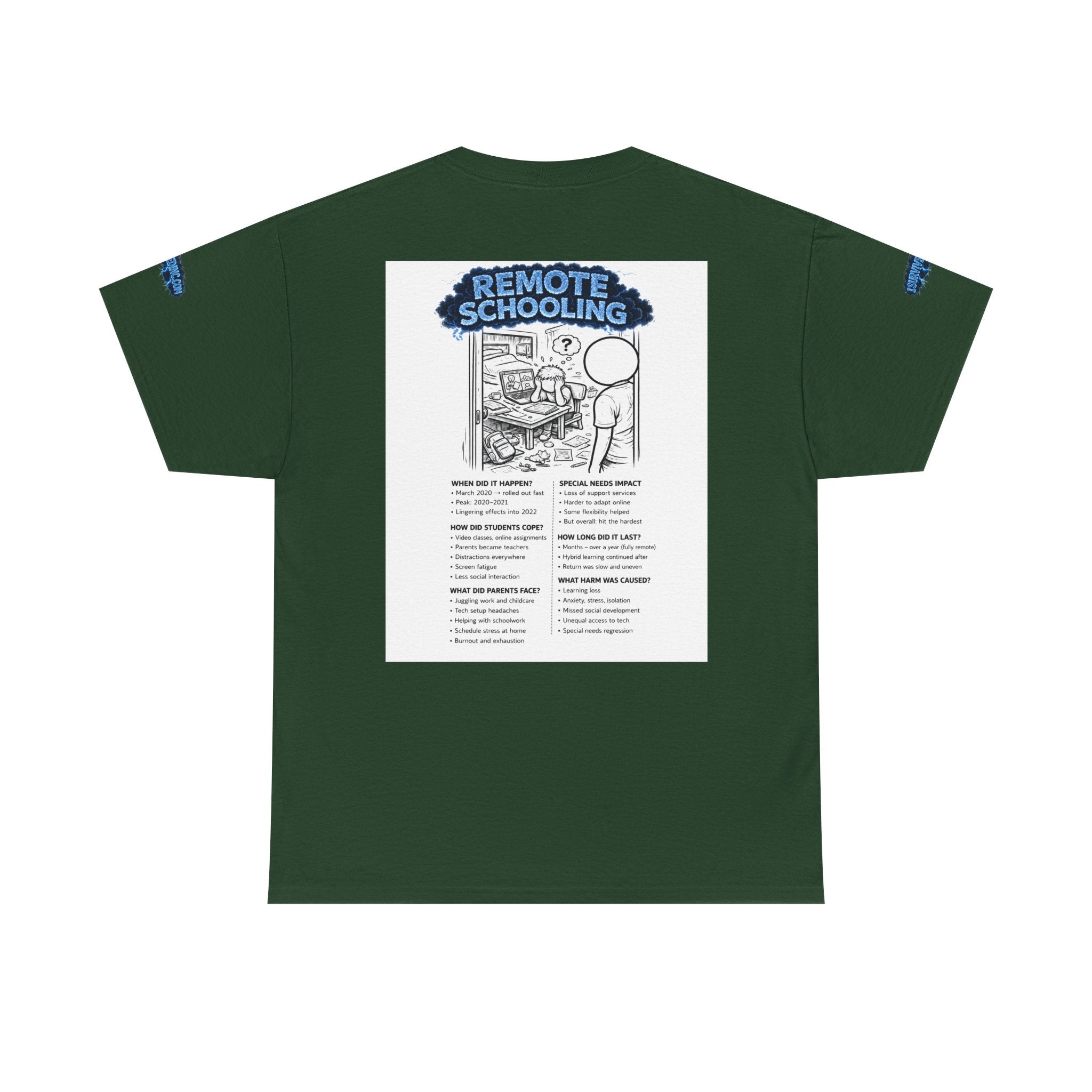 I Survived 2020 — S3:E3 "Remote Schooling" | Lockdown Edition Documentary Unisex Heavy Cotton Tee (SPECIAL EDITION)