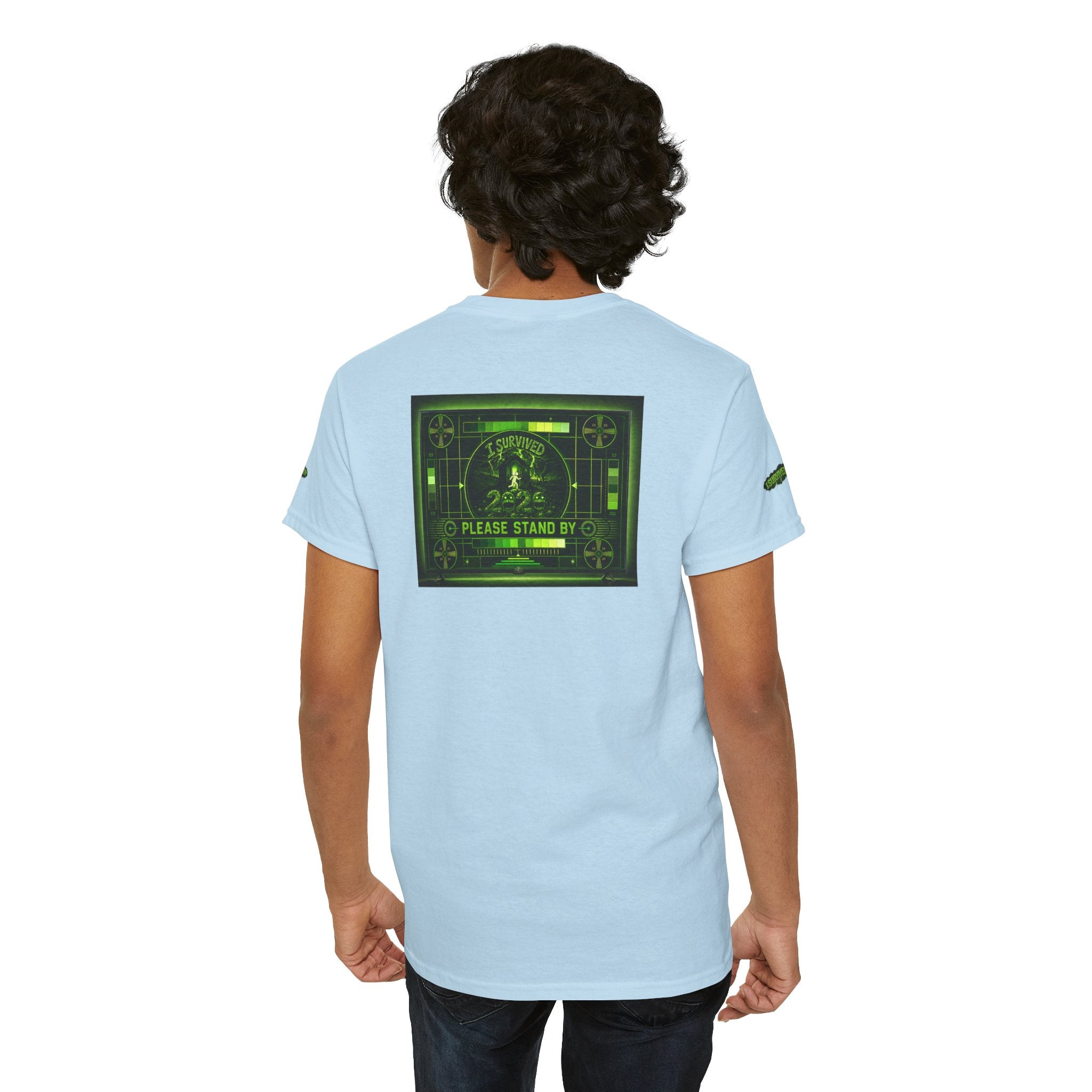 I Survived 2020 — "Please Stand By" Test Pattern Toxic Signal Tee Special Edition Summer Premiere Unisex Heavy Cotton Tee