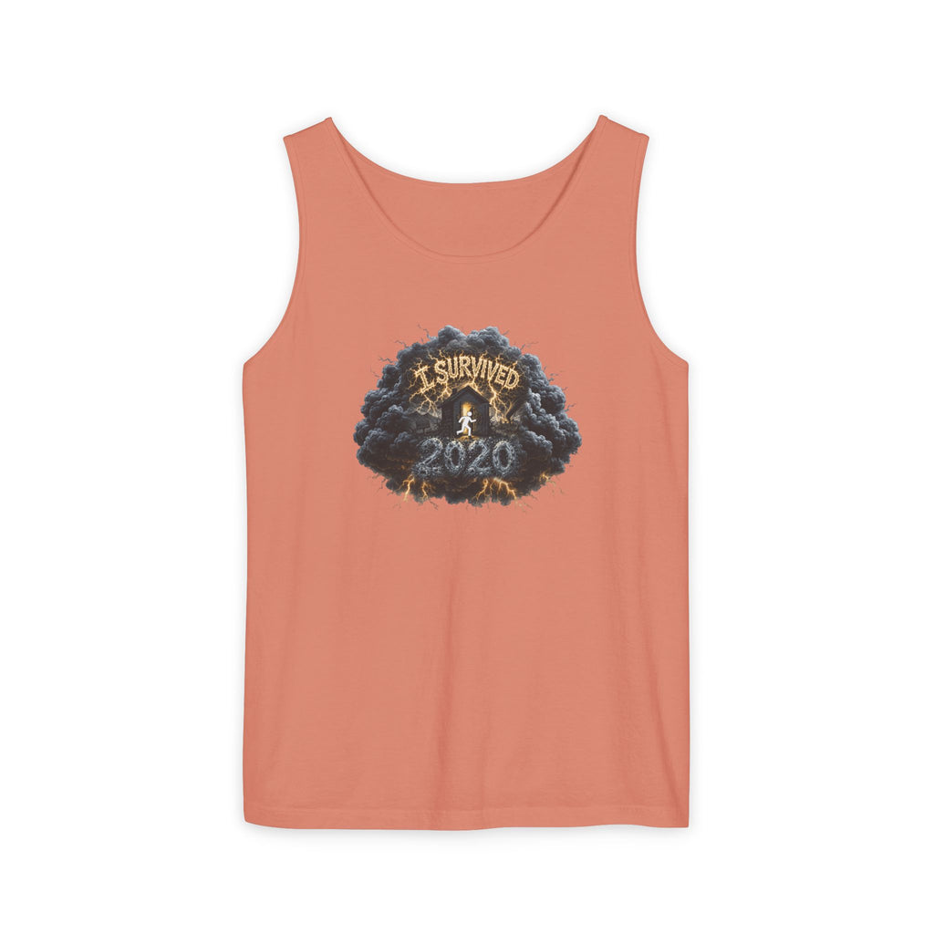 I Survived 2020 — Original PILOT Design: Director's Cut Unisex Garment-Dyed Tank Top
